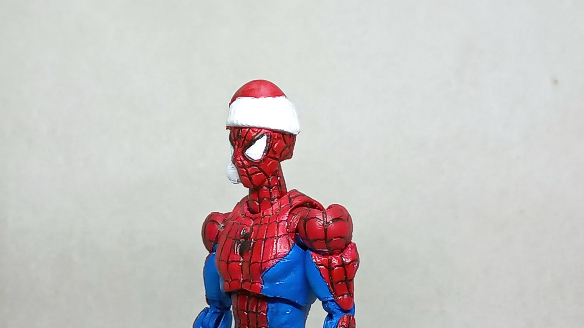 Santa Head accessory for my SPIDER MAN 3D printed action figure 3D print model_2