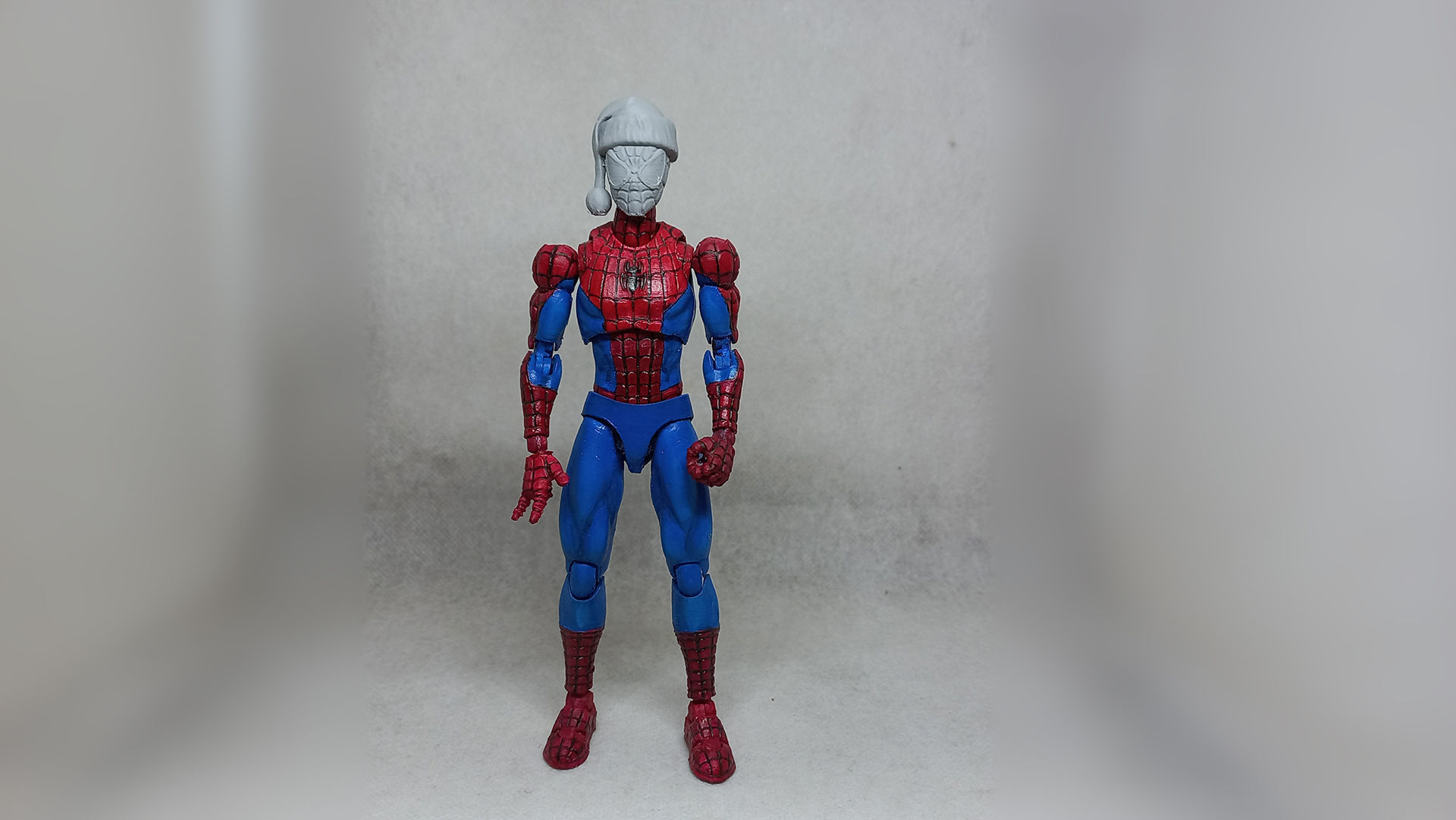 Santa Head accessory for my SPIDER MAN 3D printed action figure 3D print model_9