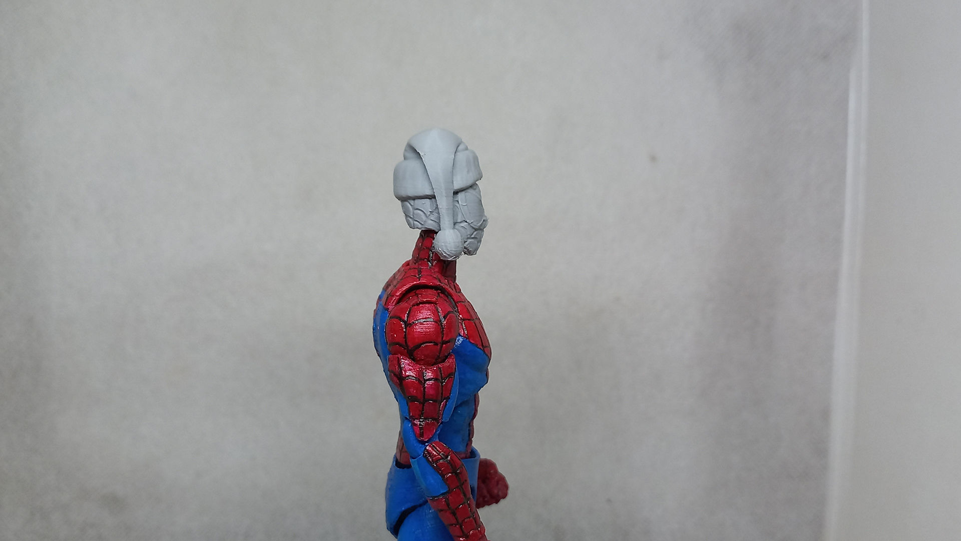 Santa Head accessory for my SPIDER MAN 3D printed action figure 3D print model_12