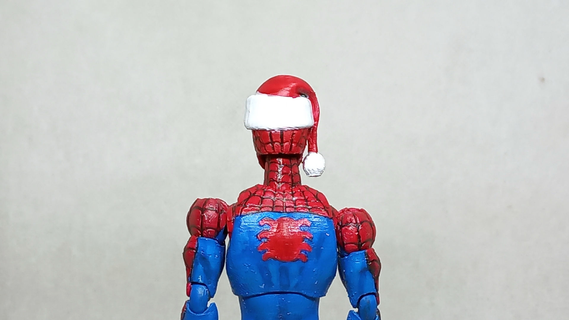 Santa Head accessory for my SPIDER MAN 3D printed action figure 3D print model_5