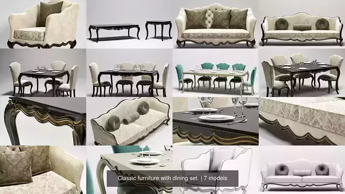 modern furniture with dining set 