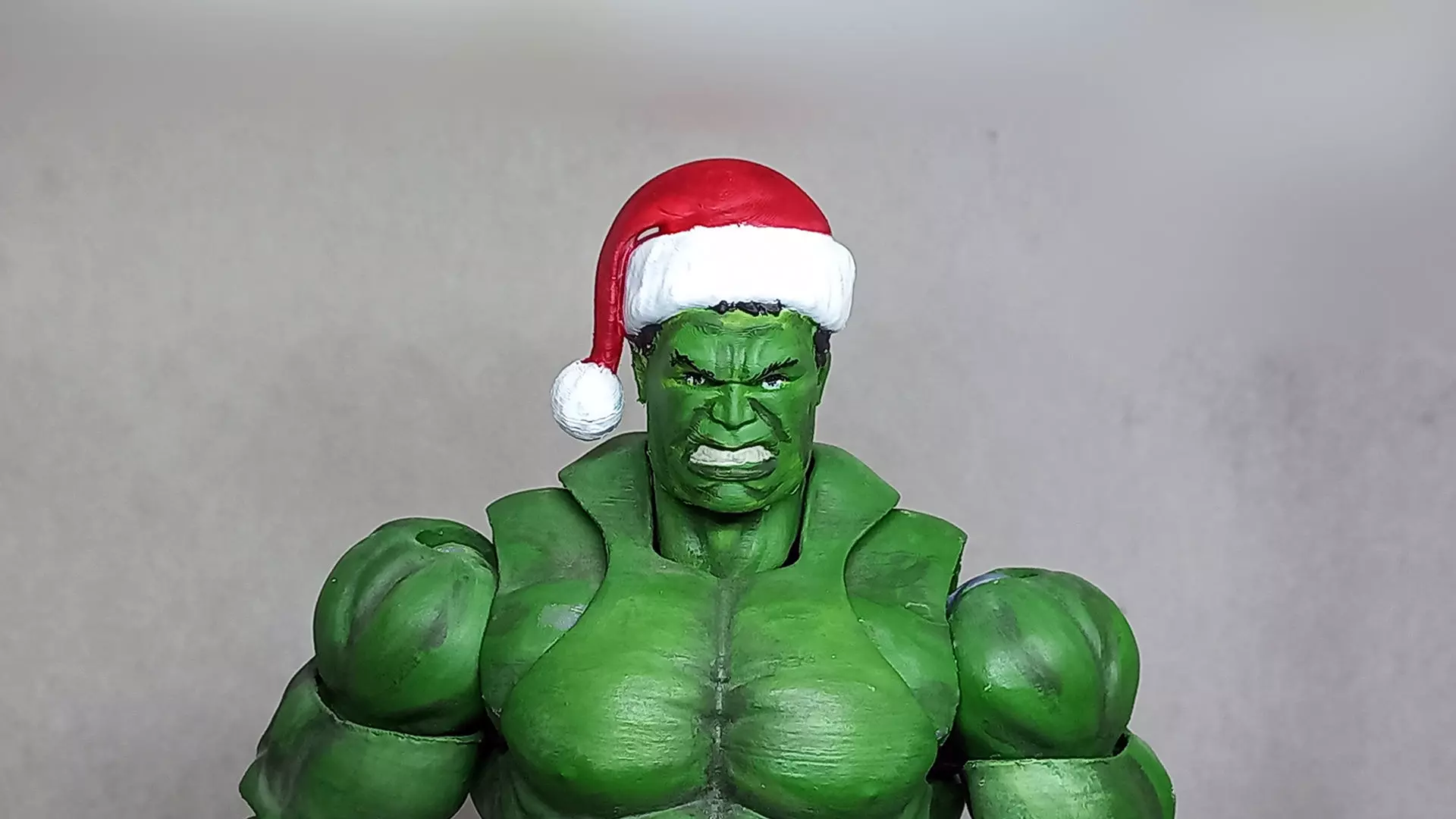 Santa Head accessory for my HULK  3D printed action figure  3D print model_0