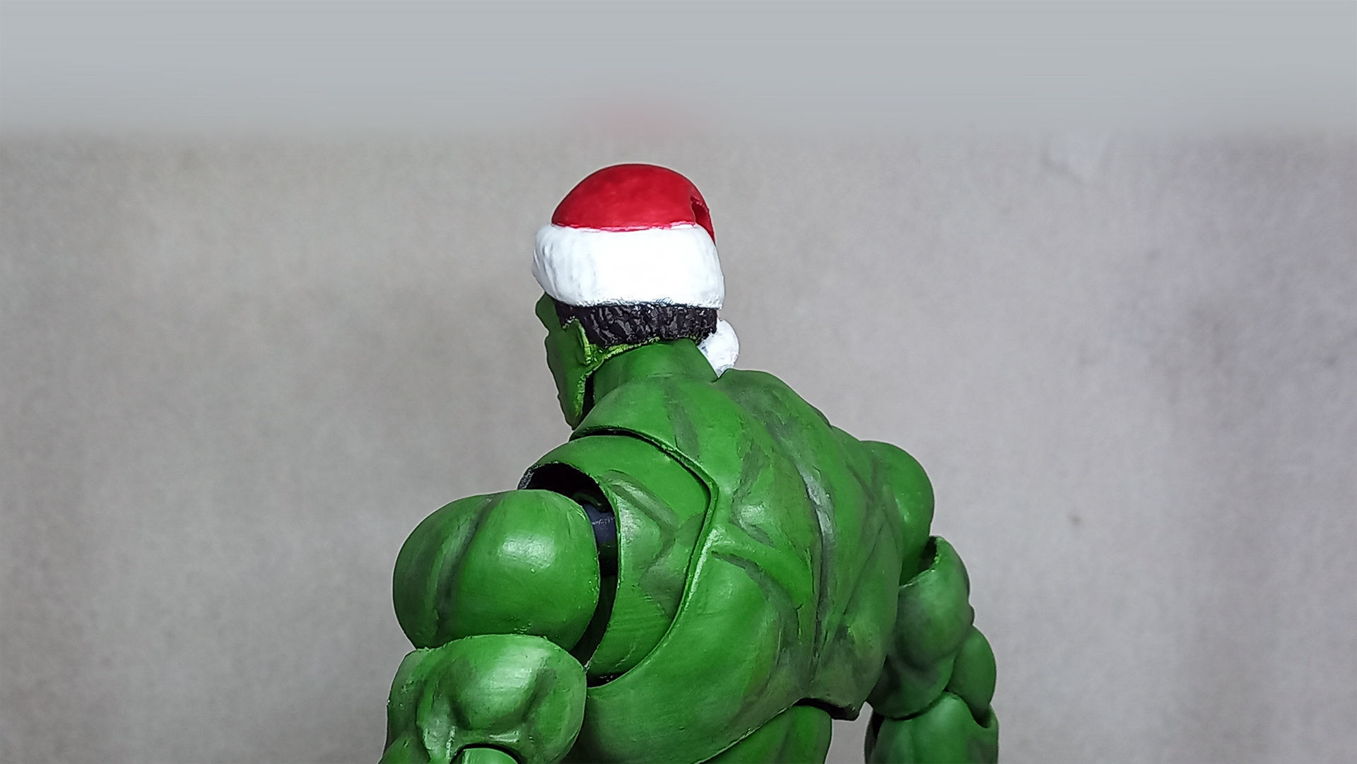 Santa Head accessory for my HULK  3D printed action figure  3D print model_4