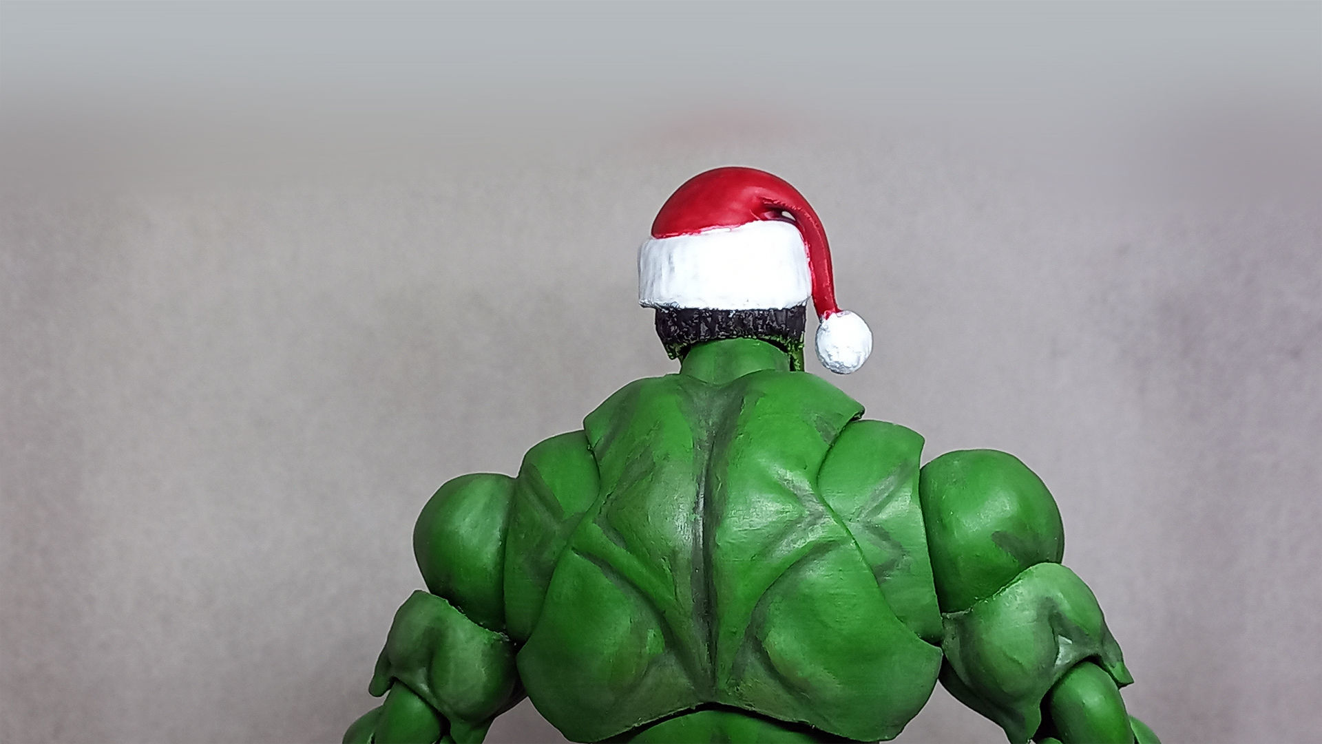 Santa Head accessory for my HULK  3D printed action figure  3D print model_8