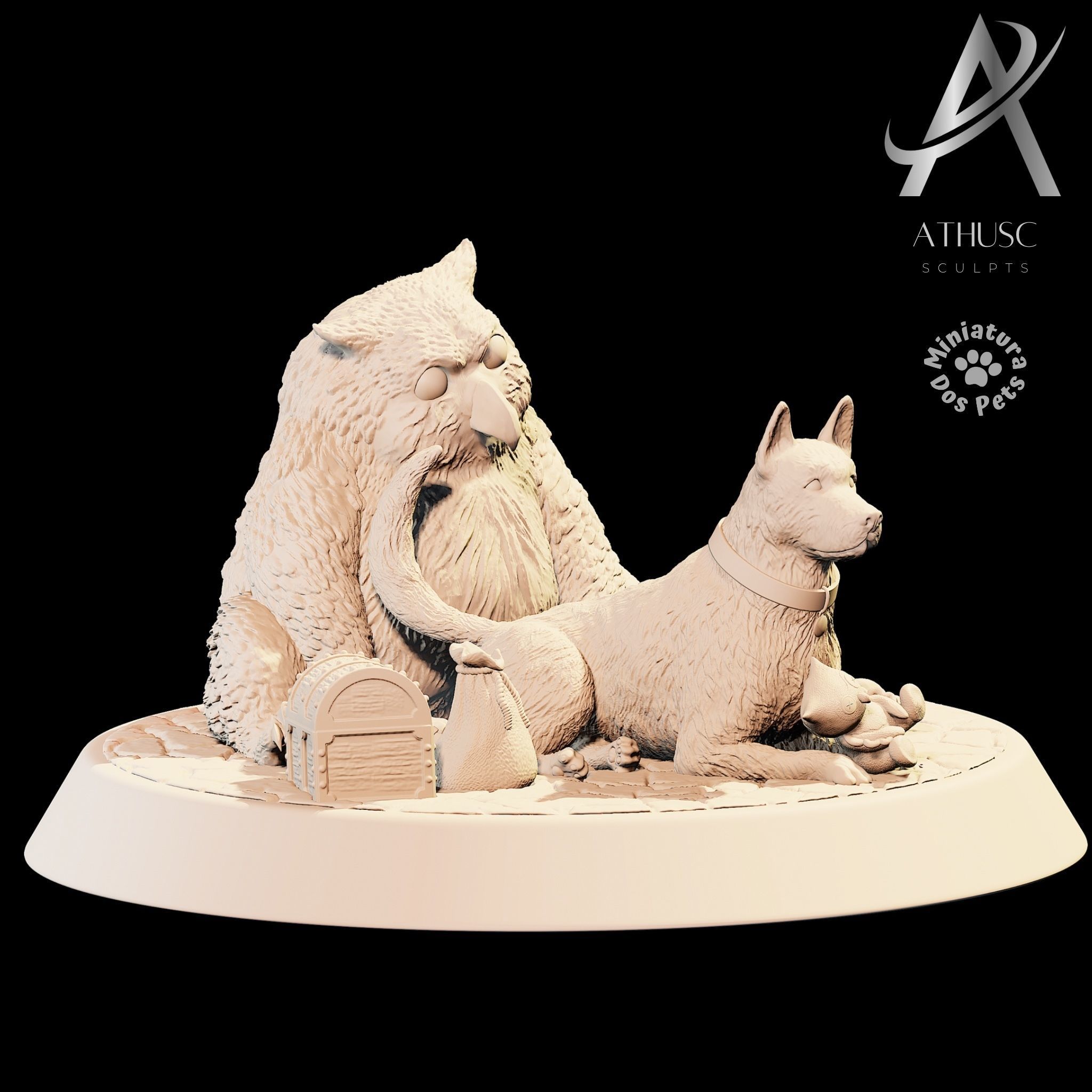 SCRATCH AND OWLBEAR CUB - BALDURS GATE 3 3D print model_5