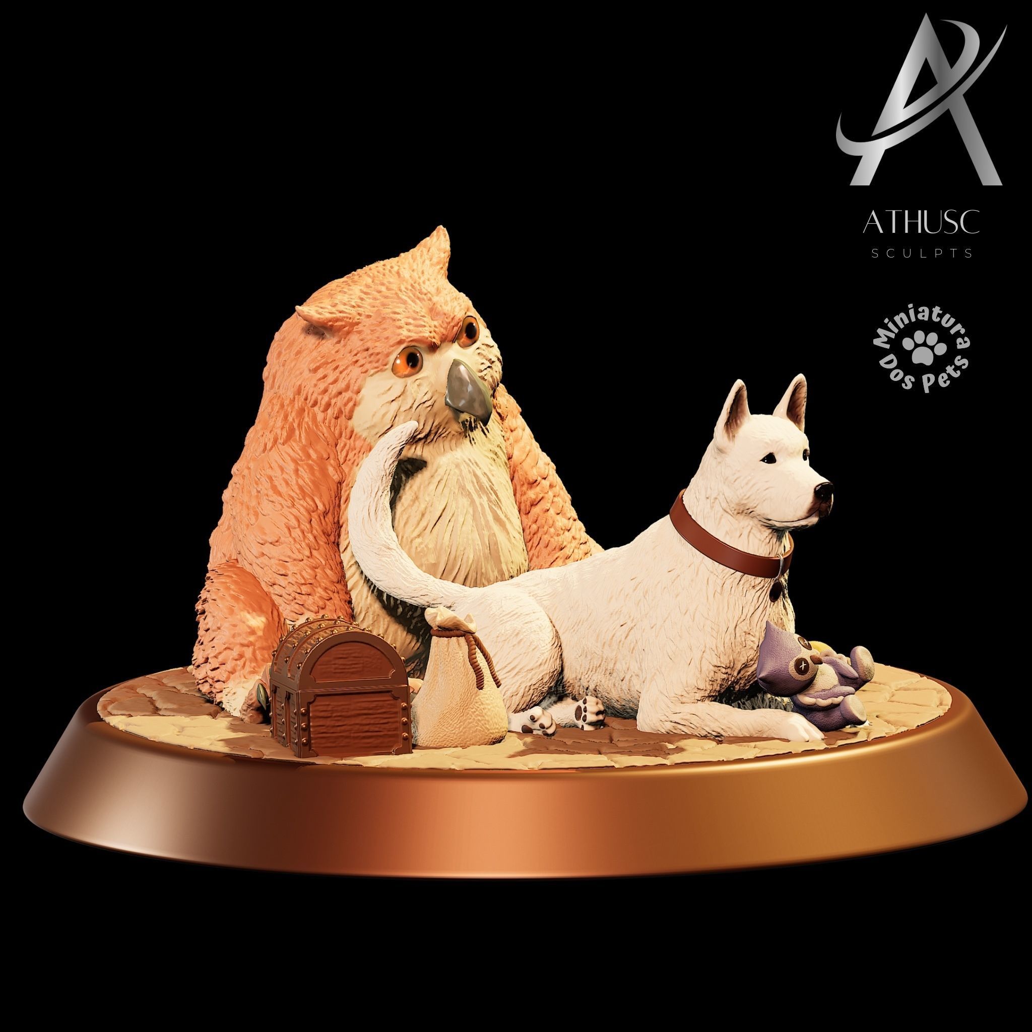 SCRATCH AND OWLBEAR CUB - BALDURS GATE 3 3D print model_2