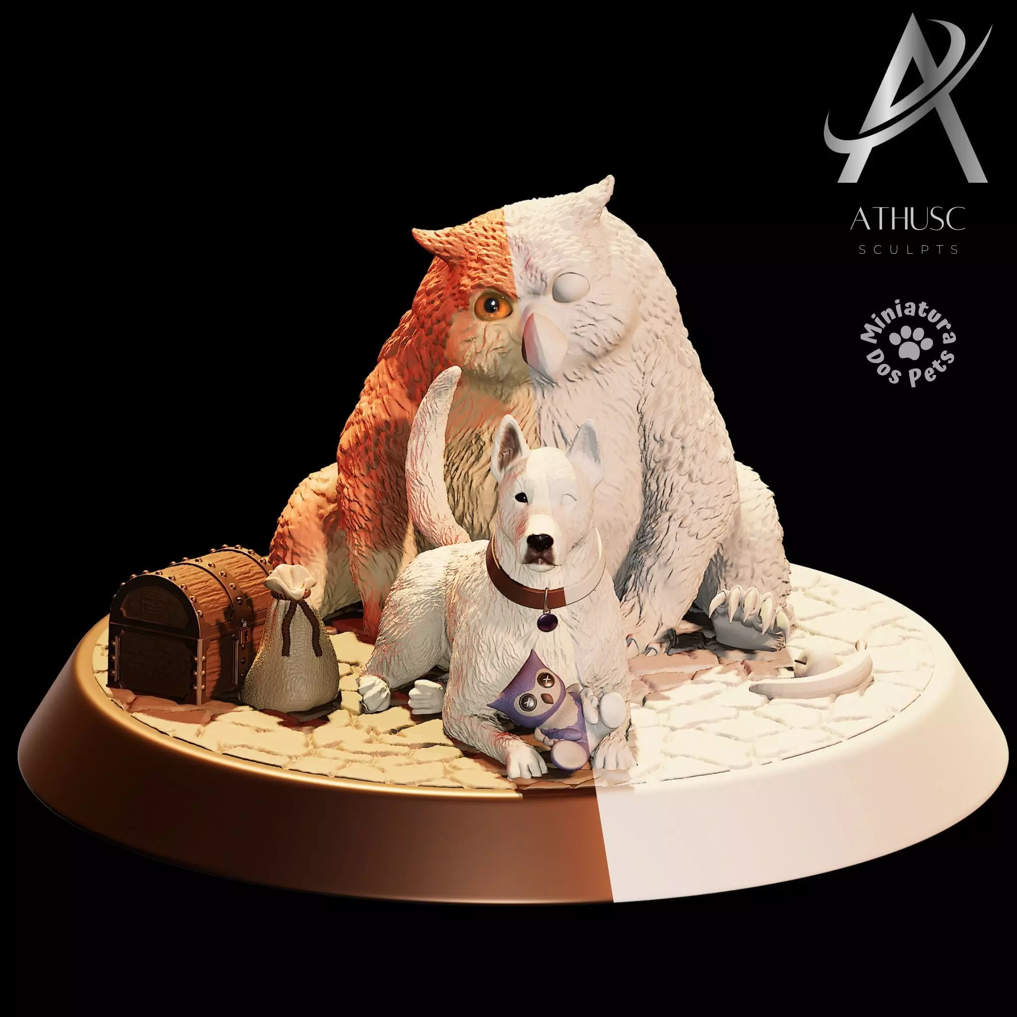 SCRATCH AND OWLBEAR CUB - BALDURS GATE 3 3D print model_0