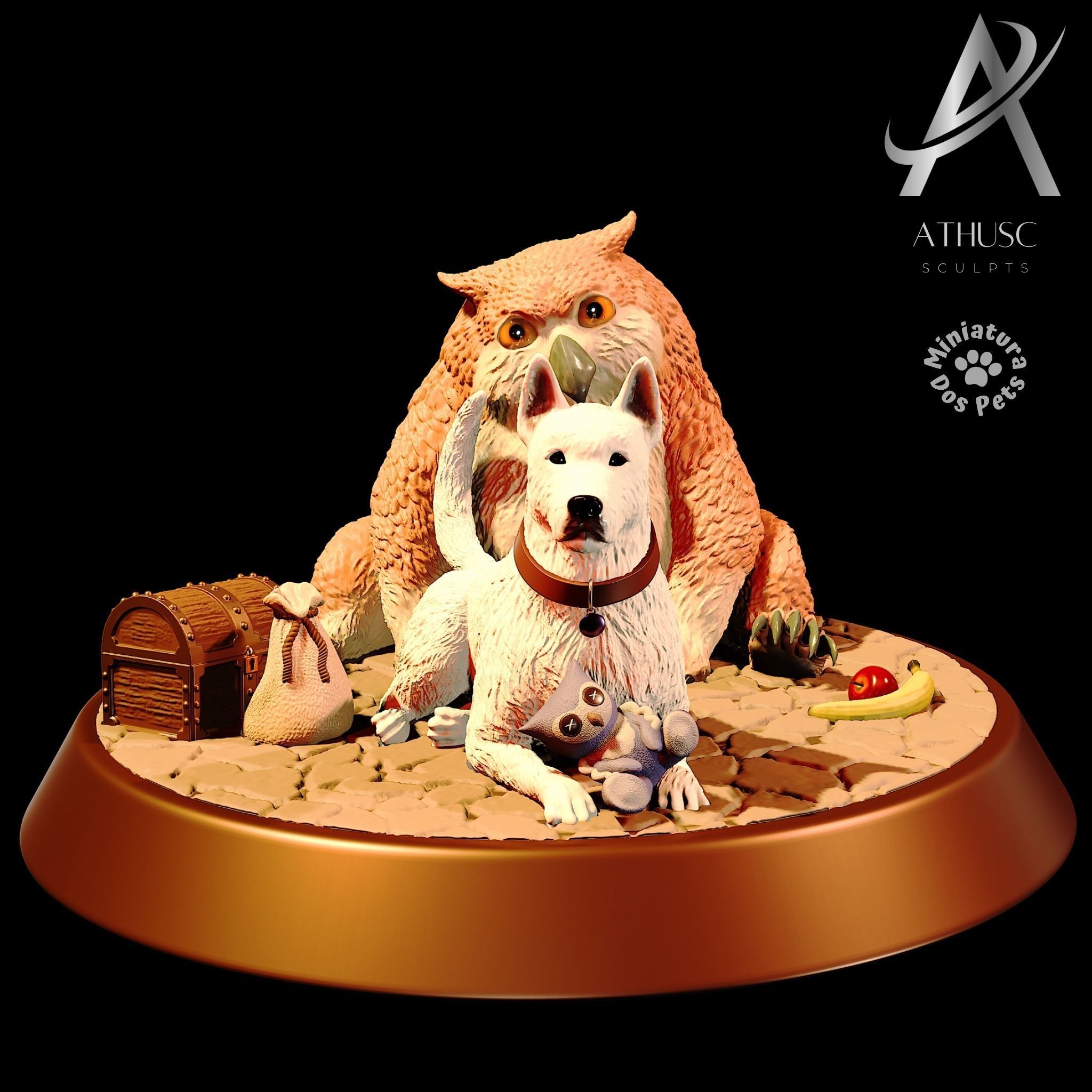 SCRATCH AND OWLBEAR CUB - BALDURS GATE 3 3D print model_3