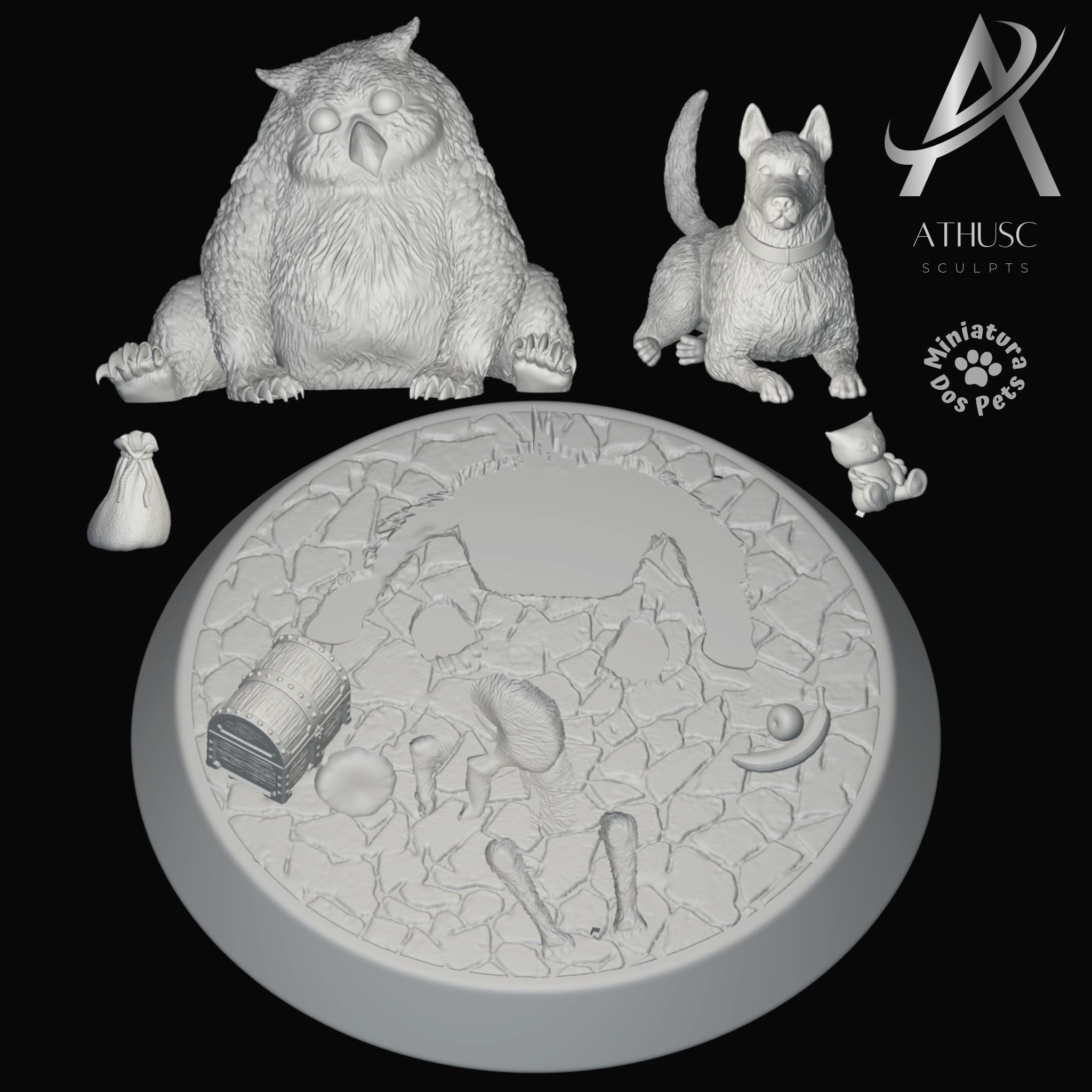 SCRATCH AND OWLBEAR CUB - BALDURS GATE 3 3D print model_6