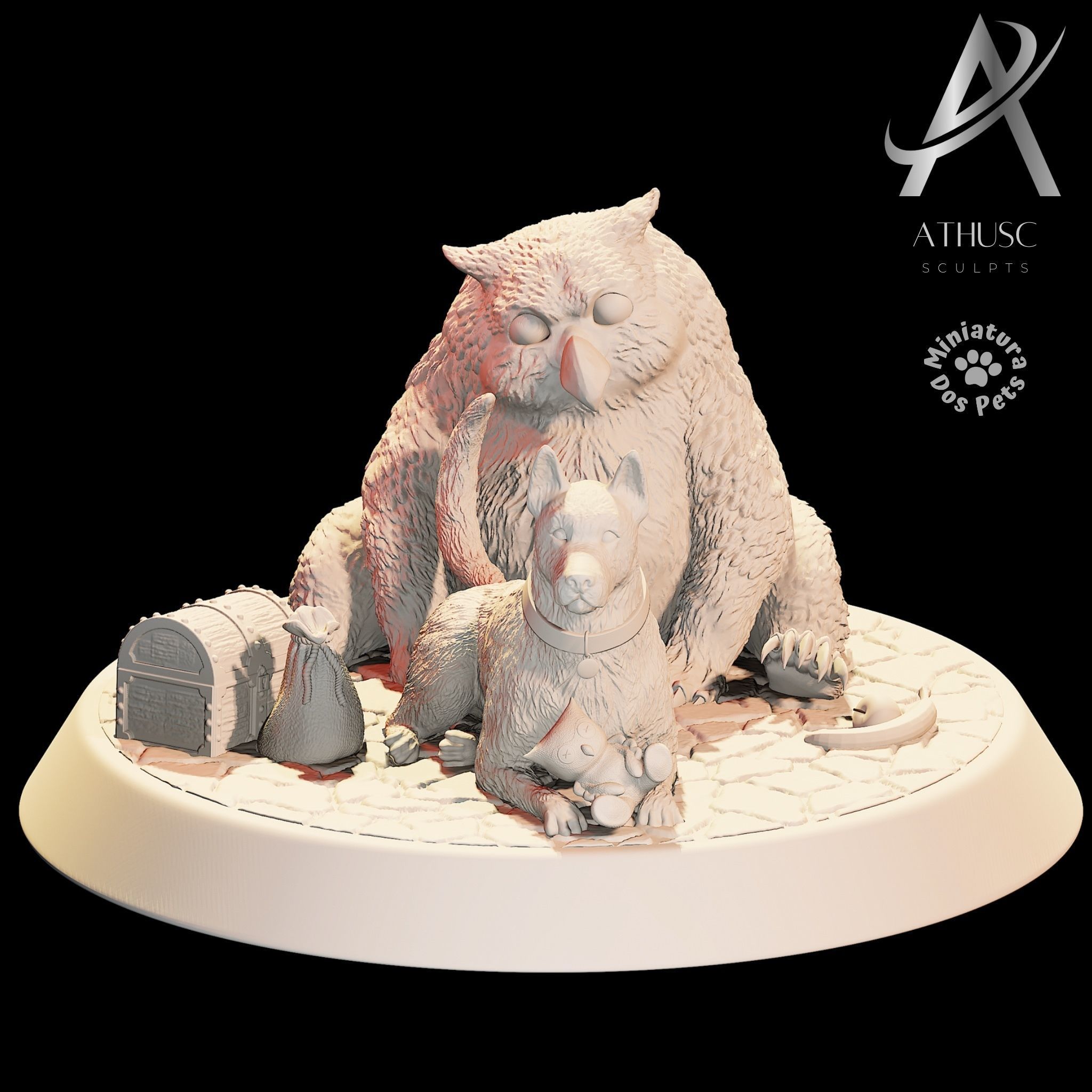 SCRATCH AND OWLBEAR CUB - BALDURS GATE 3 3D print model_4