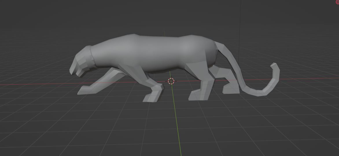 low poly Panther Low-poly 3D model_3