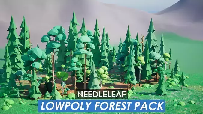Lowpoly Foliage Pack - Needleleaf Forest