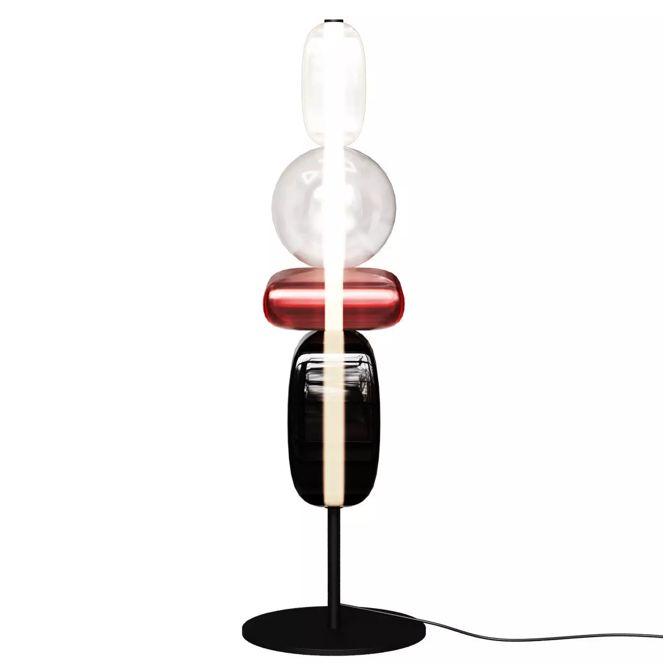 Outdoor designer lamp Pebbles by Bomma white black red 3D model