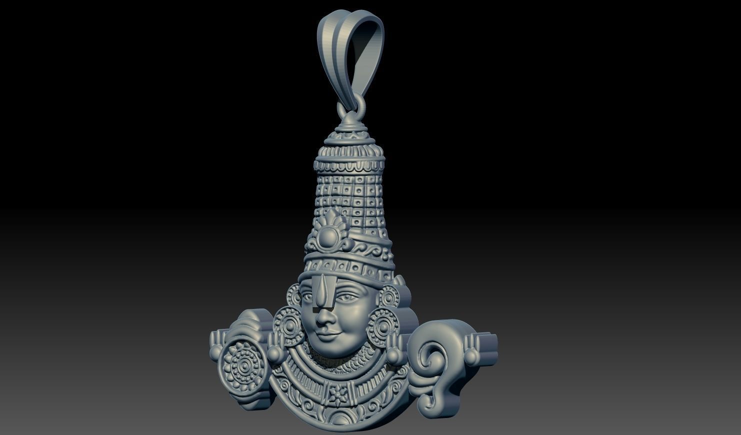 THIRUPATHI BALAJI PENDENT 3D print model 3D print model 3D print model_6