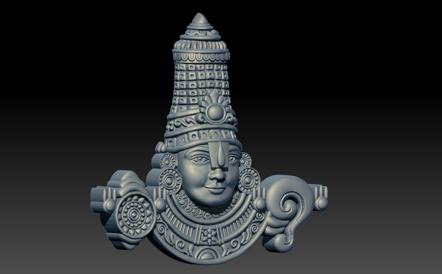 THIRUPATHI BALAJI PENDENT 3D print model 3D print model 3D print model_4