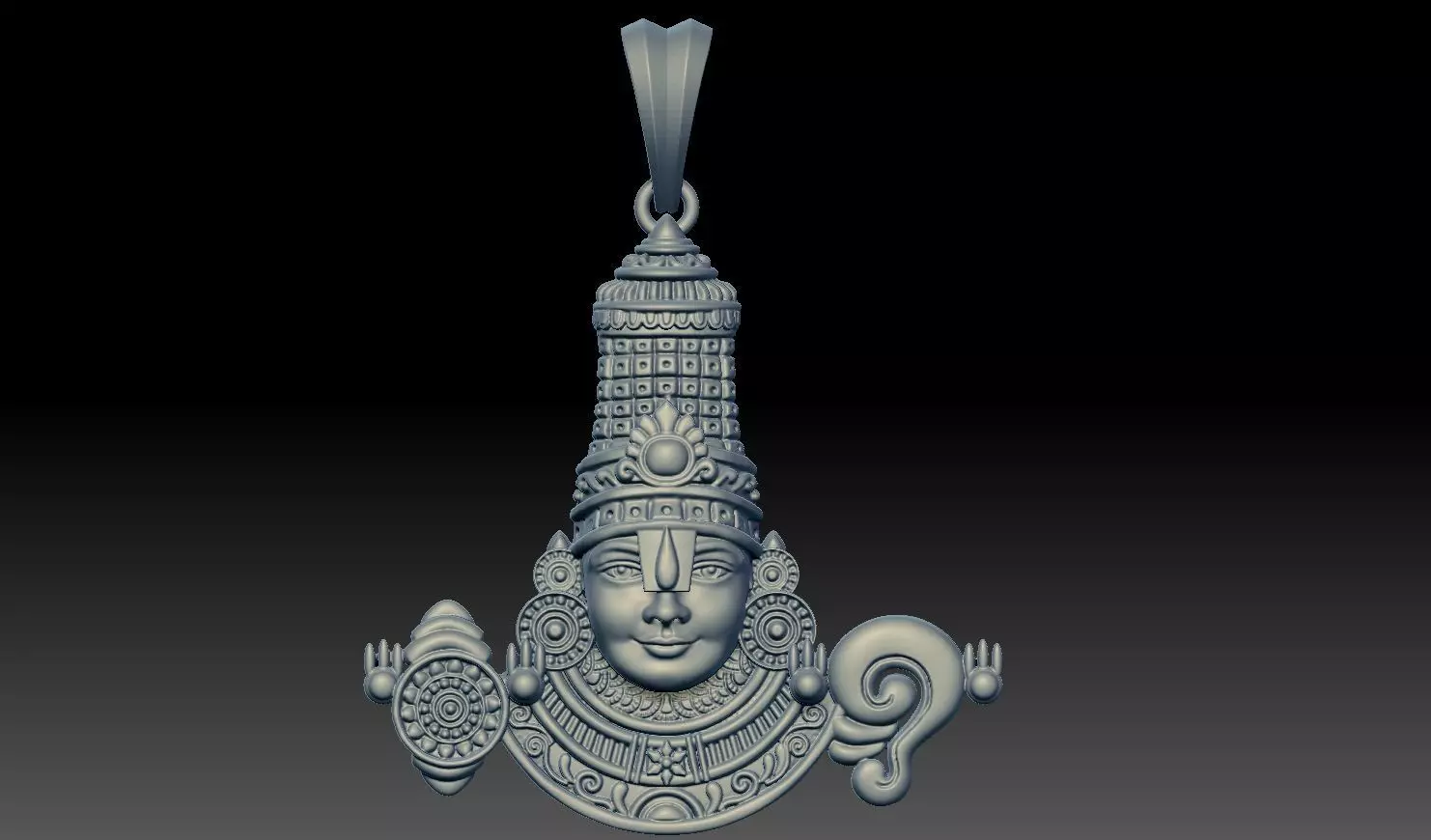THIRUPATHI BALAJI PENDENT 3D print model 3D print model 3D print model_0