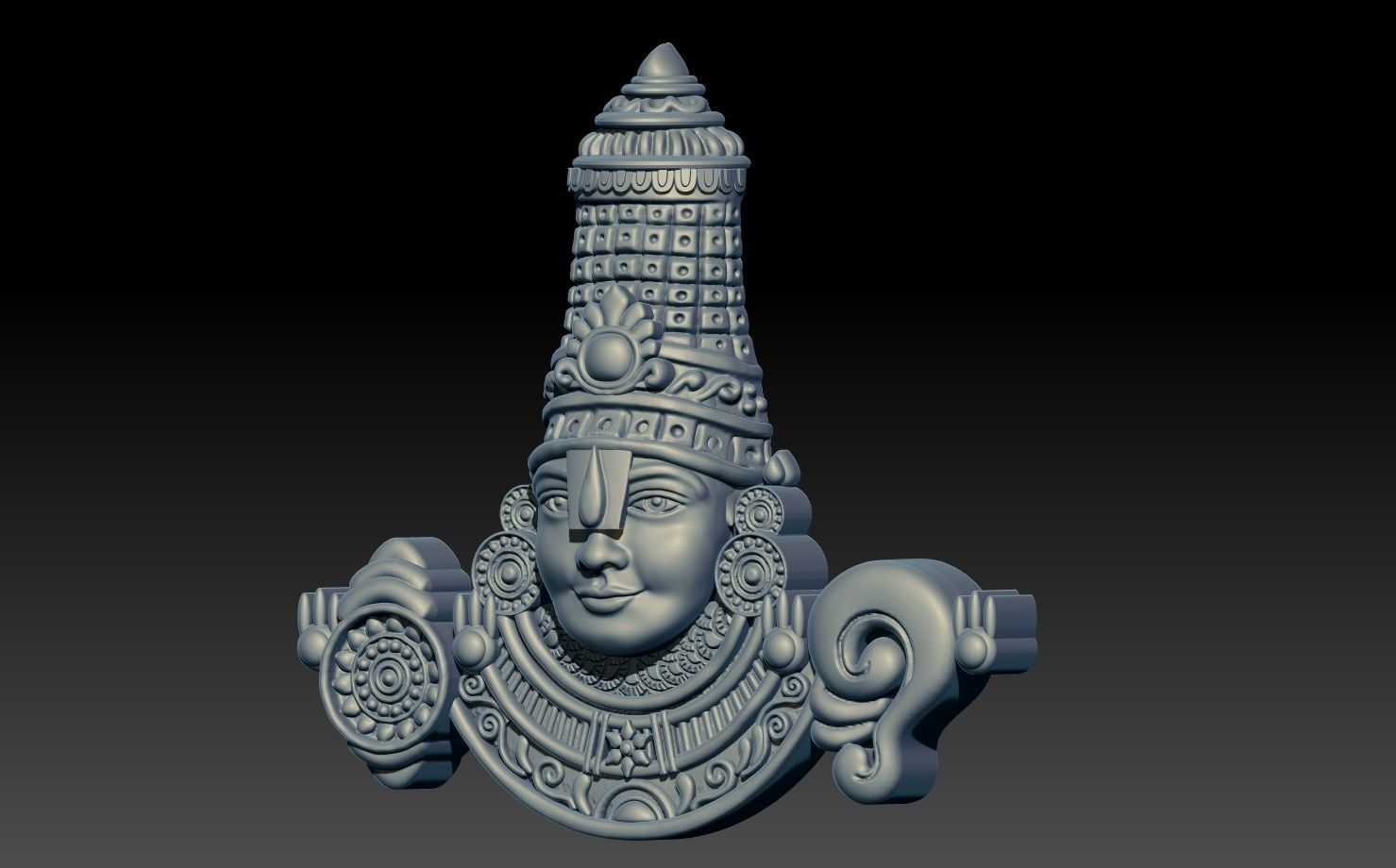 THIRUPATHI BALAJI PENDENT 3D print model 3D print model 3D print model_2