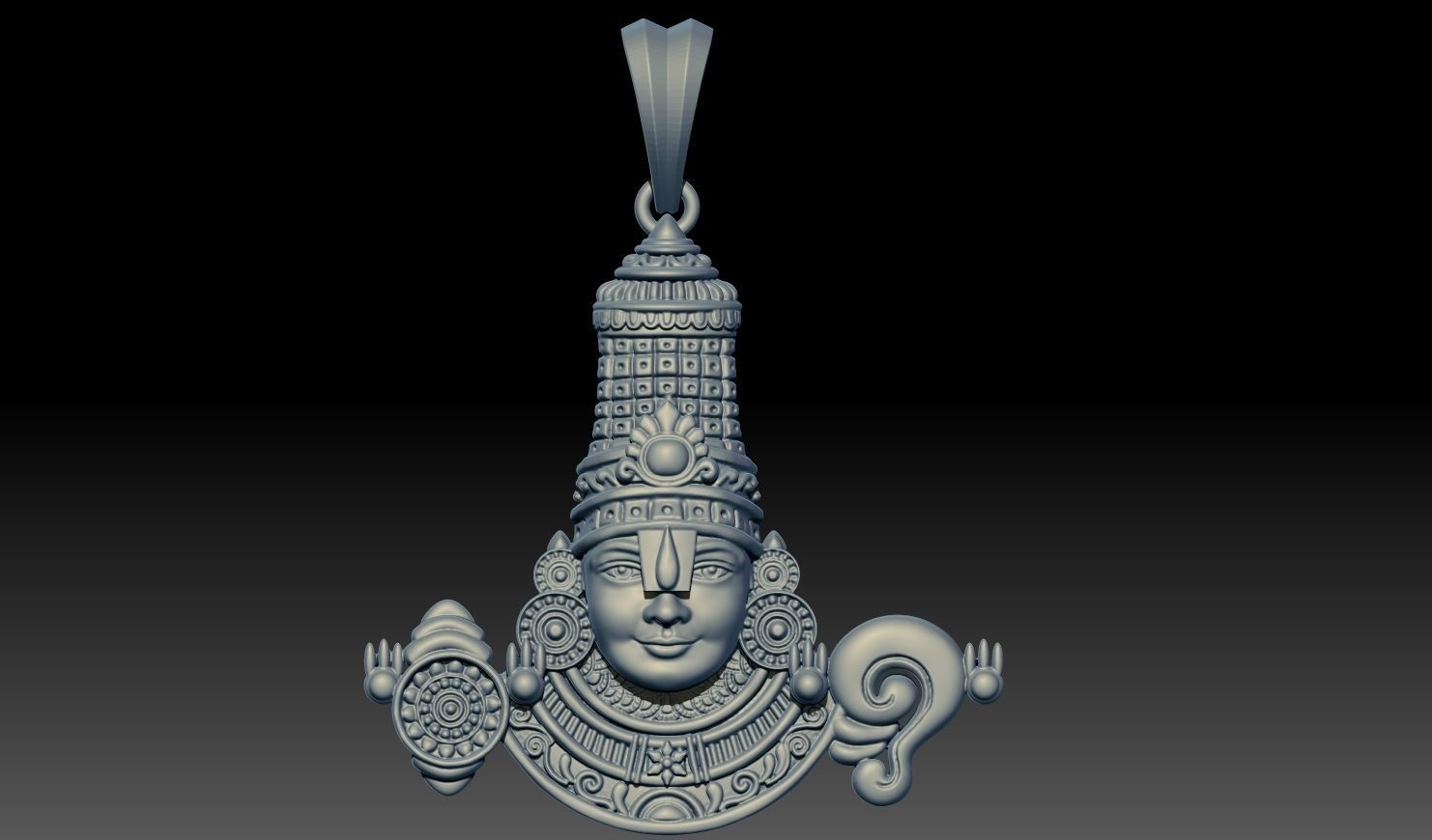 THIRUPATHI BALAJI PENDENT 3D print model 3D print model 3D print model_5