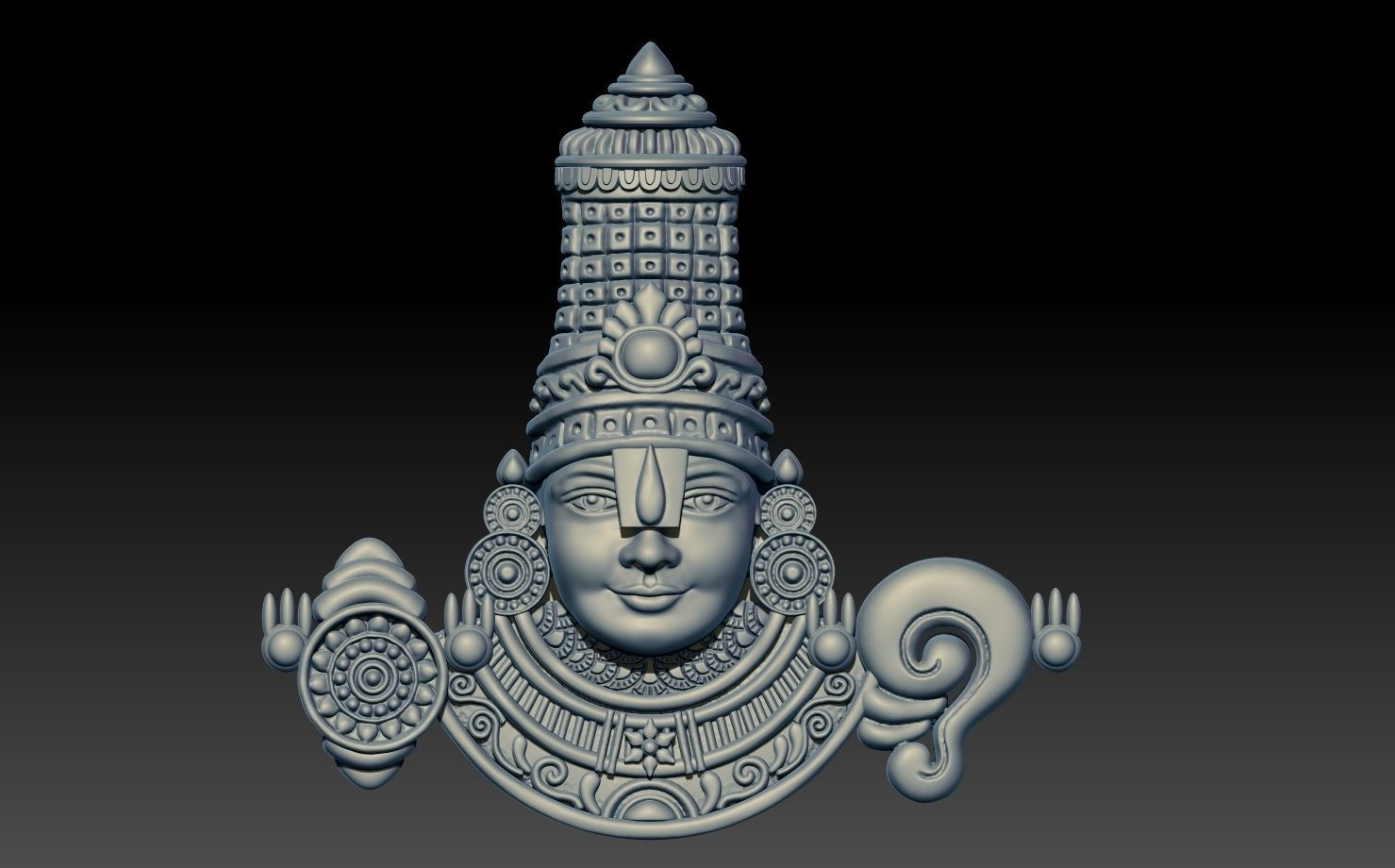 THIRUPATHI BALAJI PENDENT 3D print model 3D print model 3D print model_1
