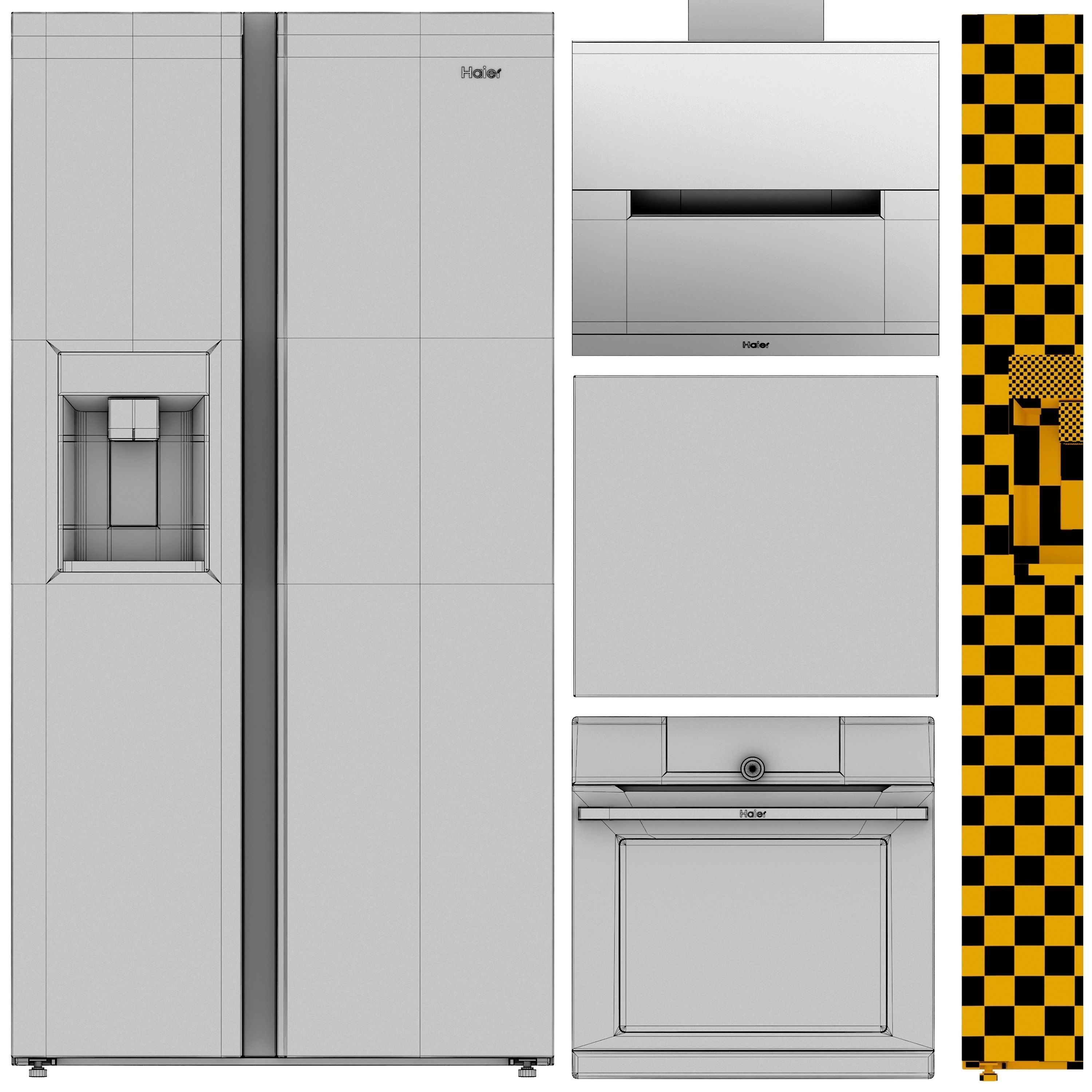 Haier Appliance Collection Set 01 3D model_6