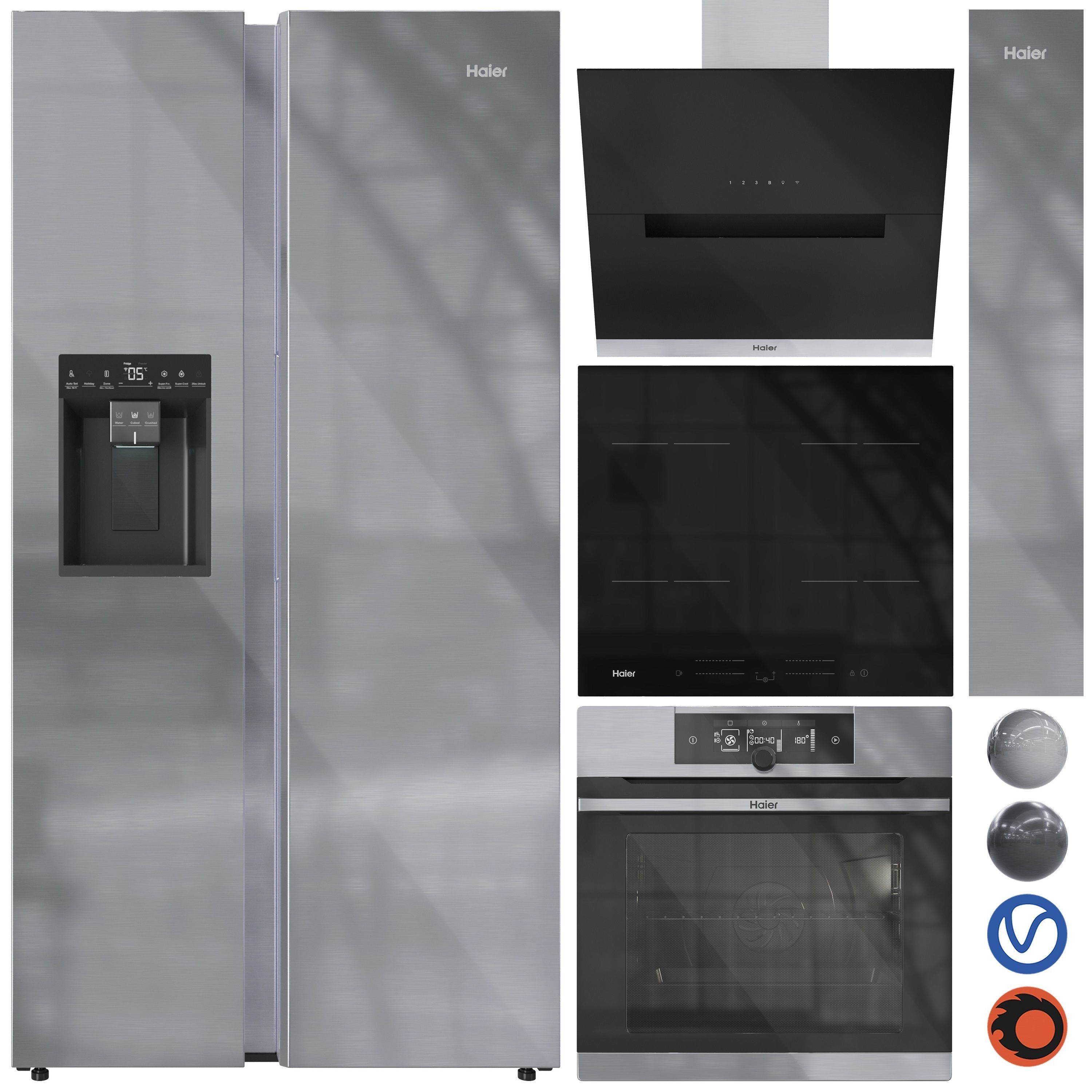Haier Appliance Collection Set 01 3D model_1