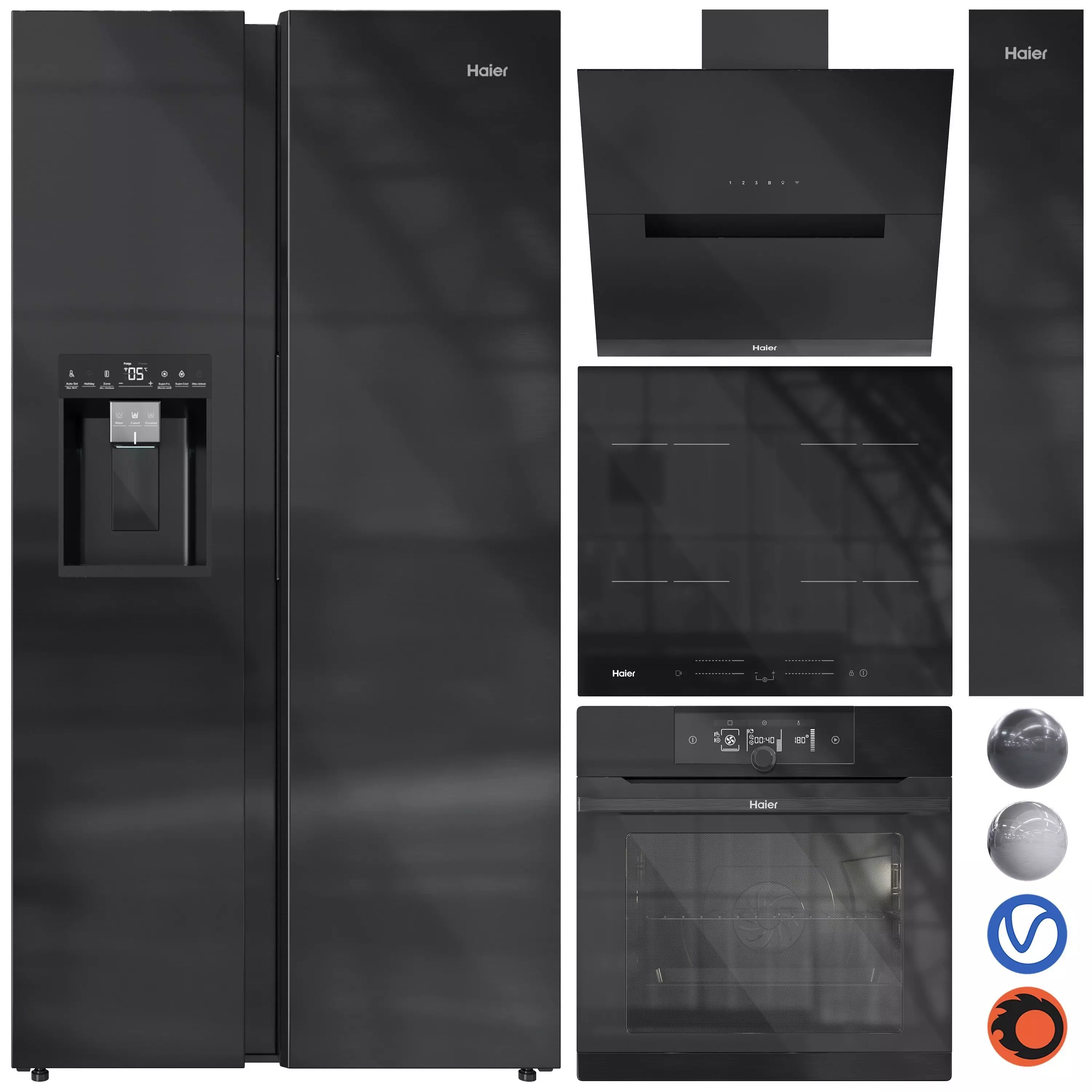Haier Appliance Collection Set 01 3D model_0