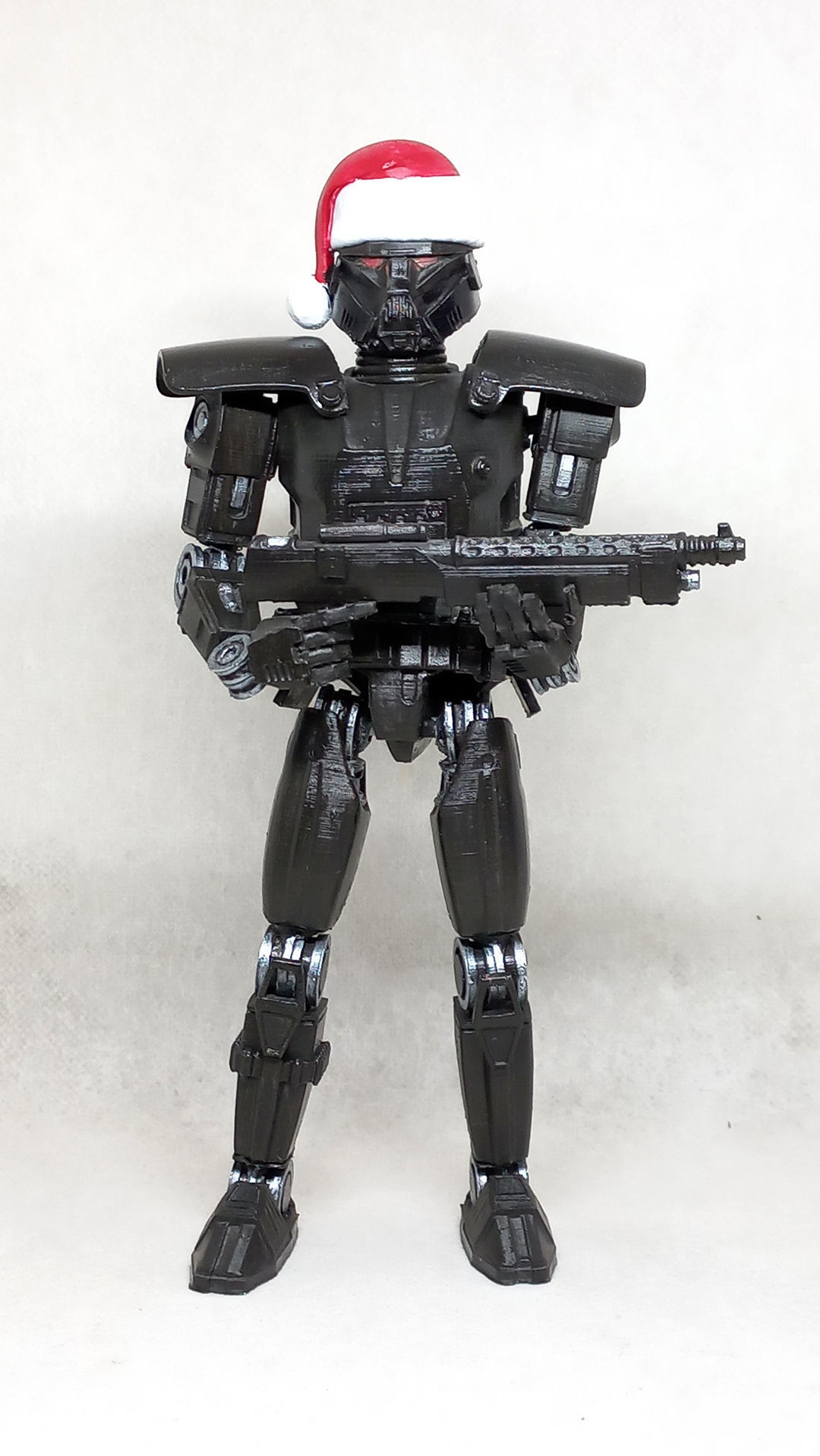 Santa Head accessory for my Dark Trooper action figure 3D print model_1