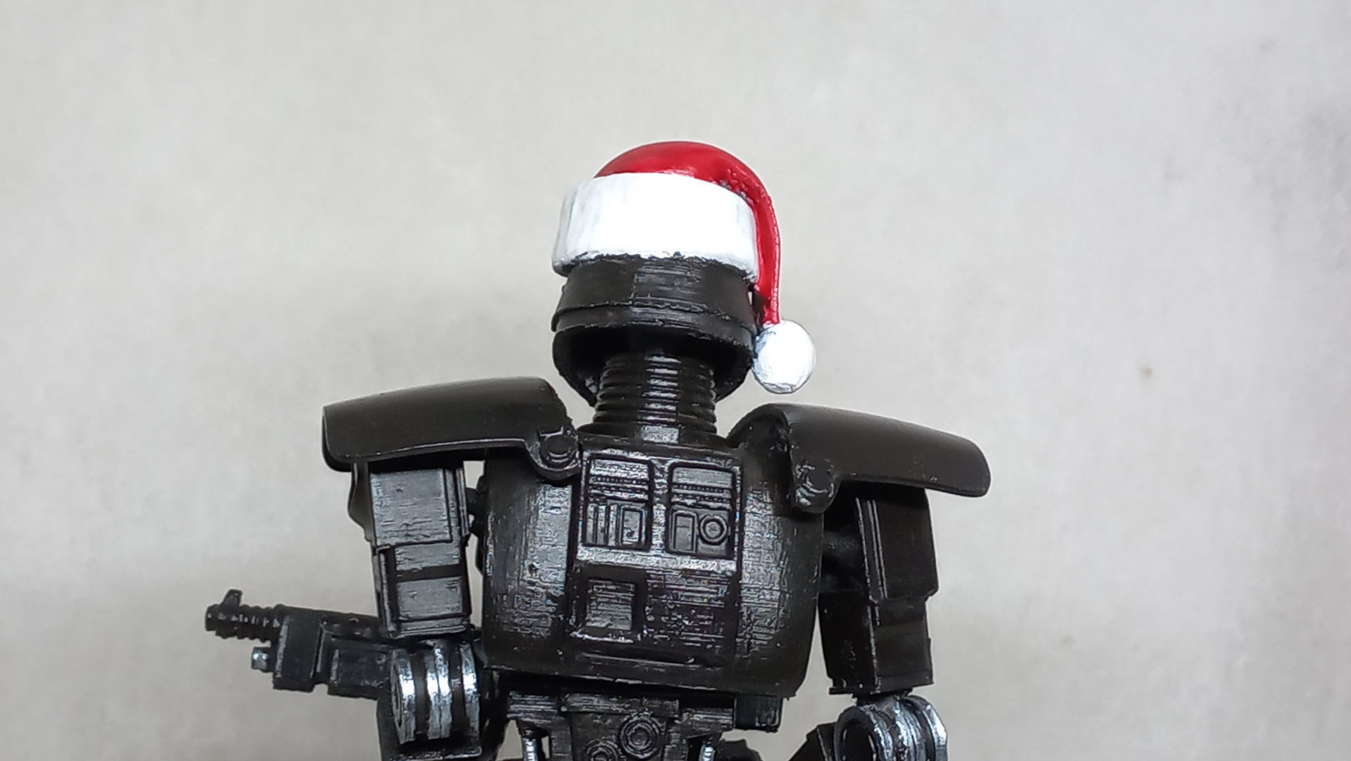 Santa Head accessory for my Dark Trooper action figure 3D print model_5