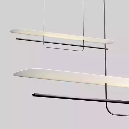 Reflector Linear LED Anodized Aluminum Pendant Light Low-poly 3D model