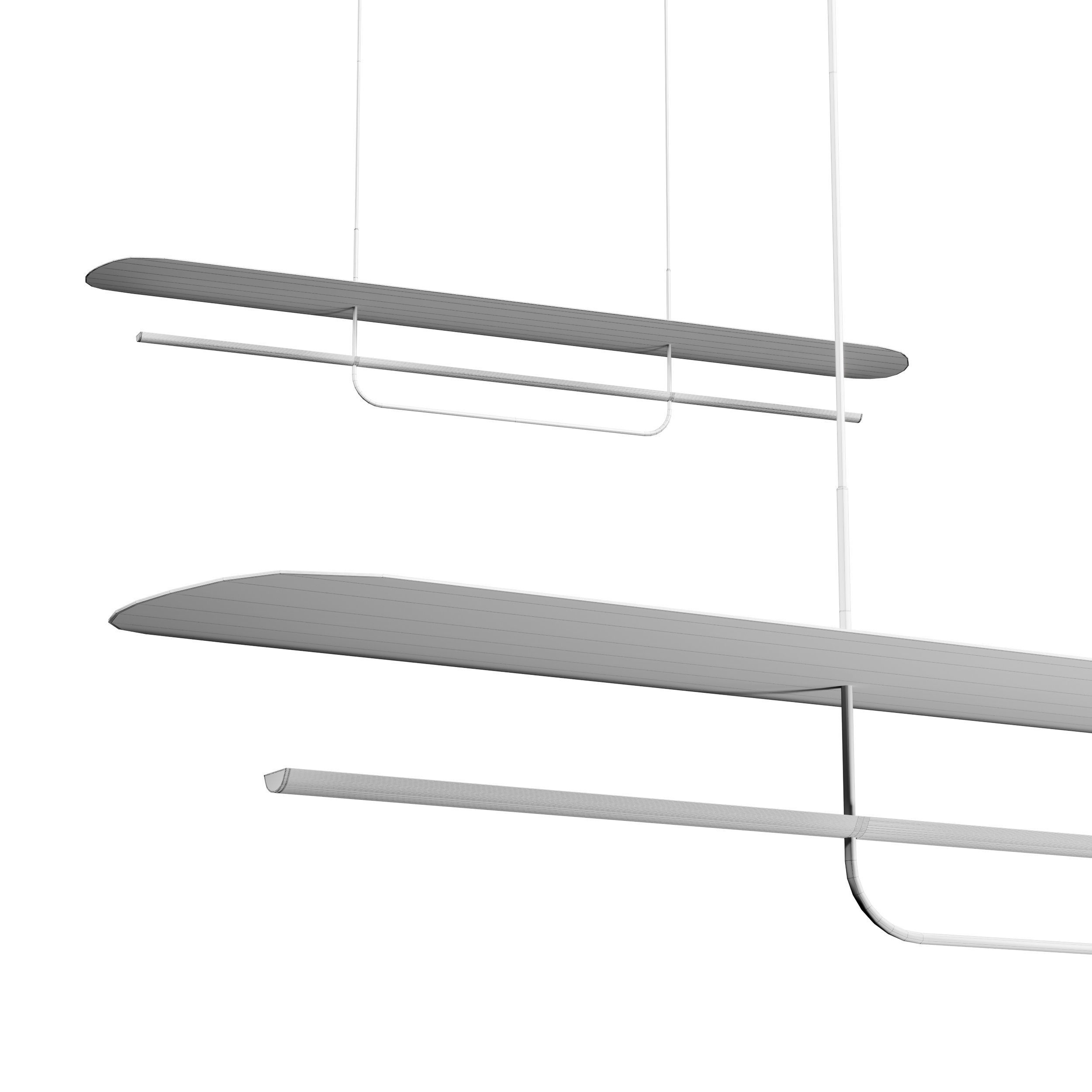 Reflector Linear LED Anodized Aluminum Pendant Light Low-poly 3D model_3