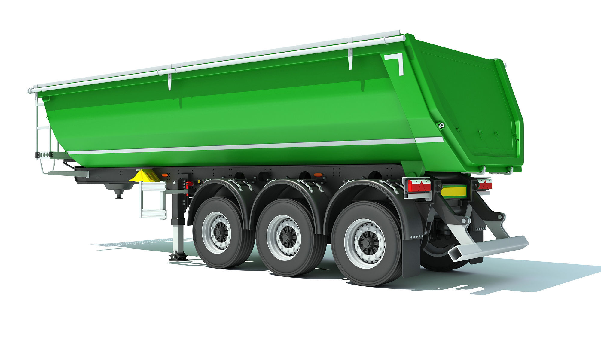 Farm Trailer 3D model_3