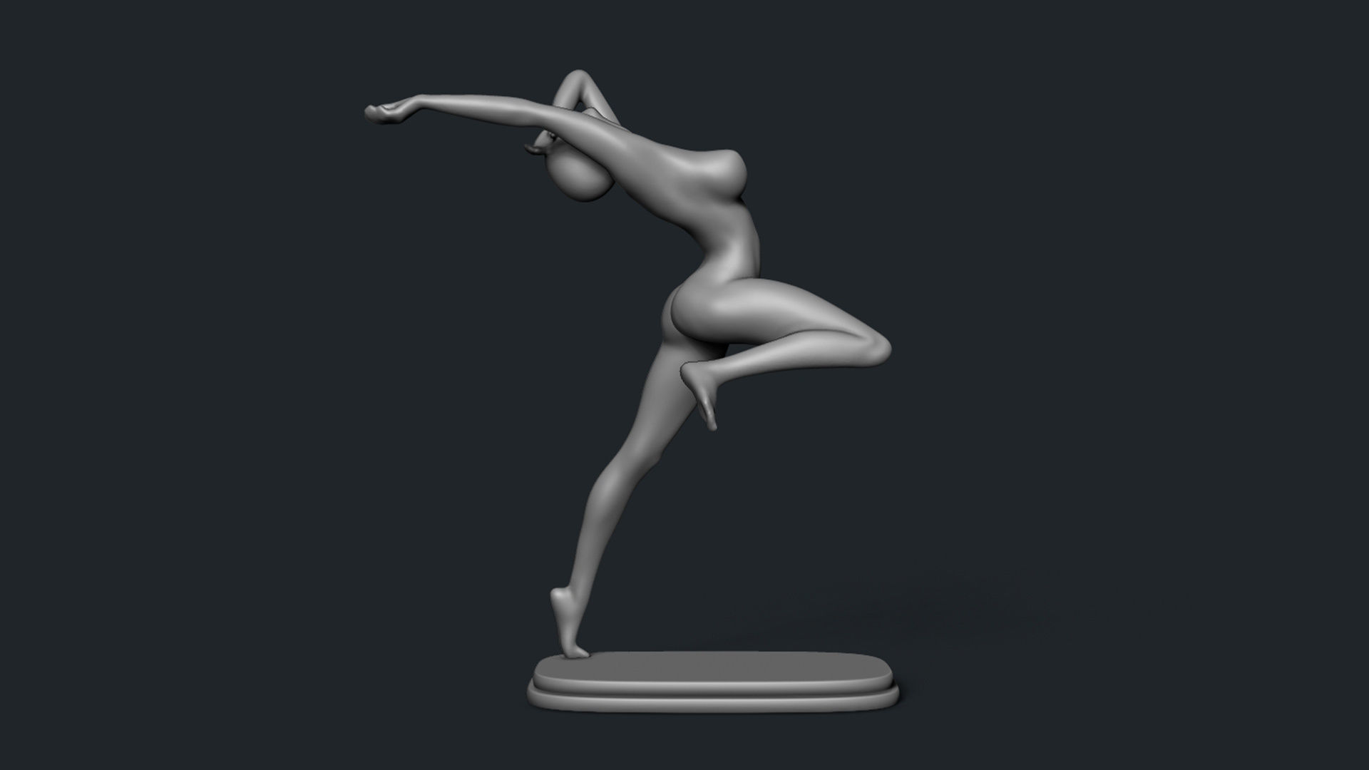 Female Dancer 3D print model_14