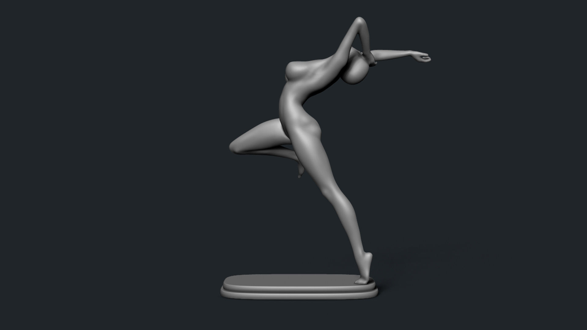 Female Dancer 3D print model_12