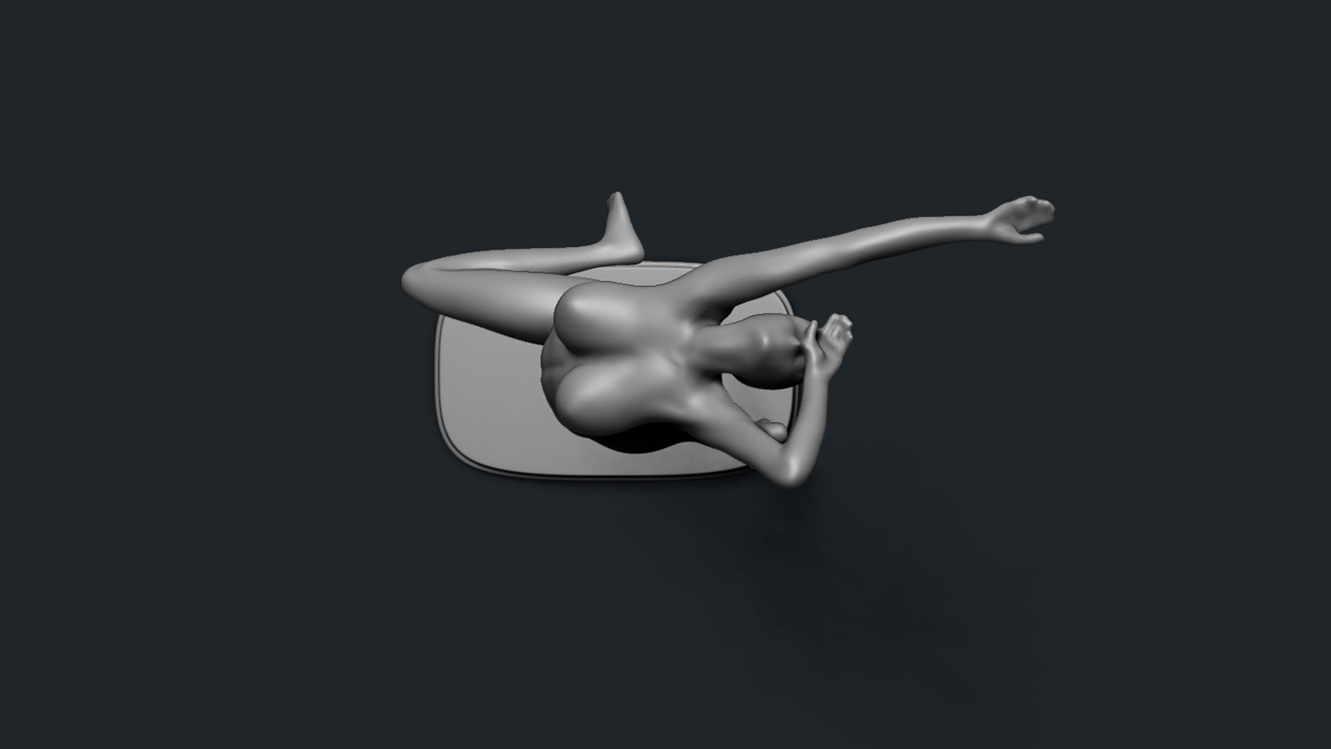 Female Dancer 3D print model_10