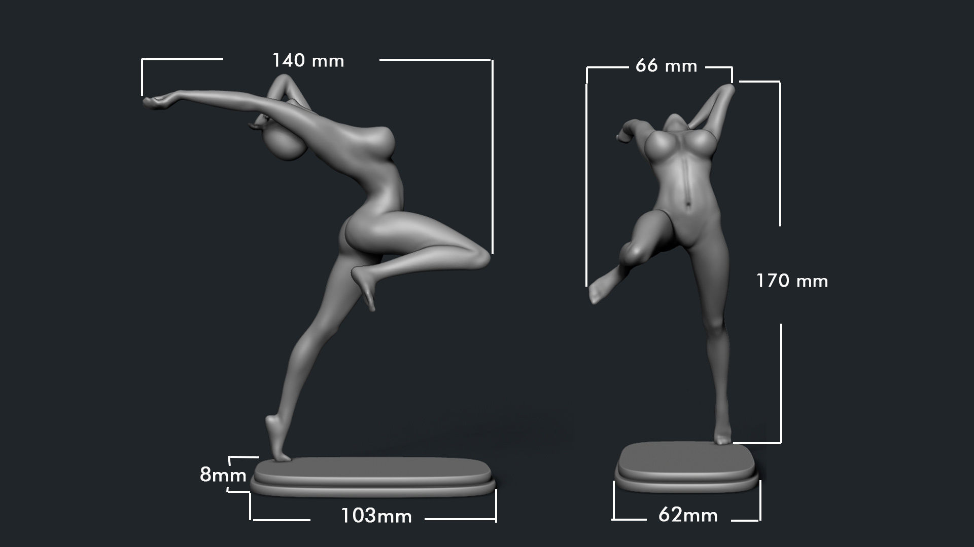 Female Dancer 3D print model_15