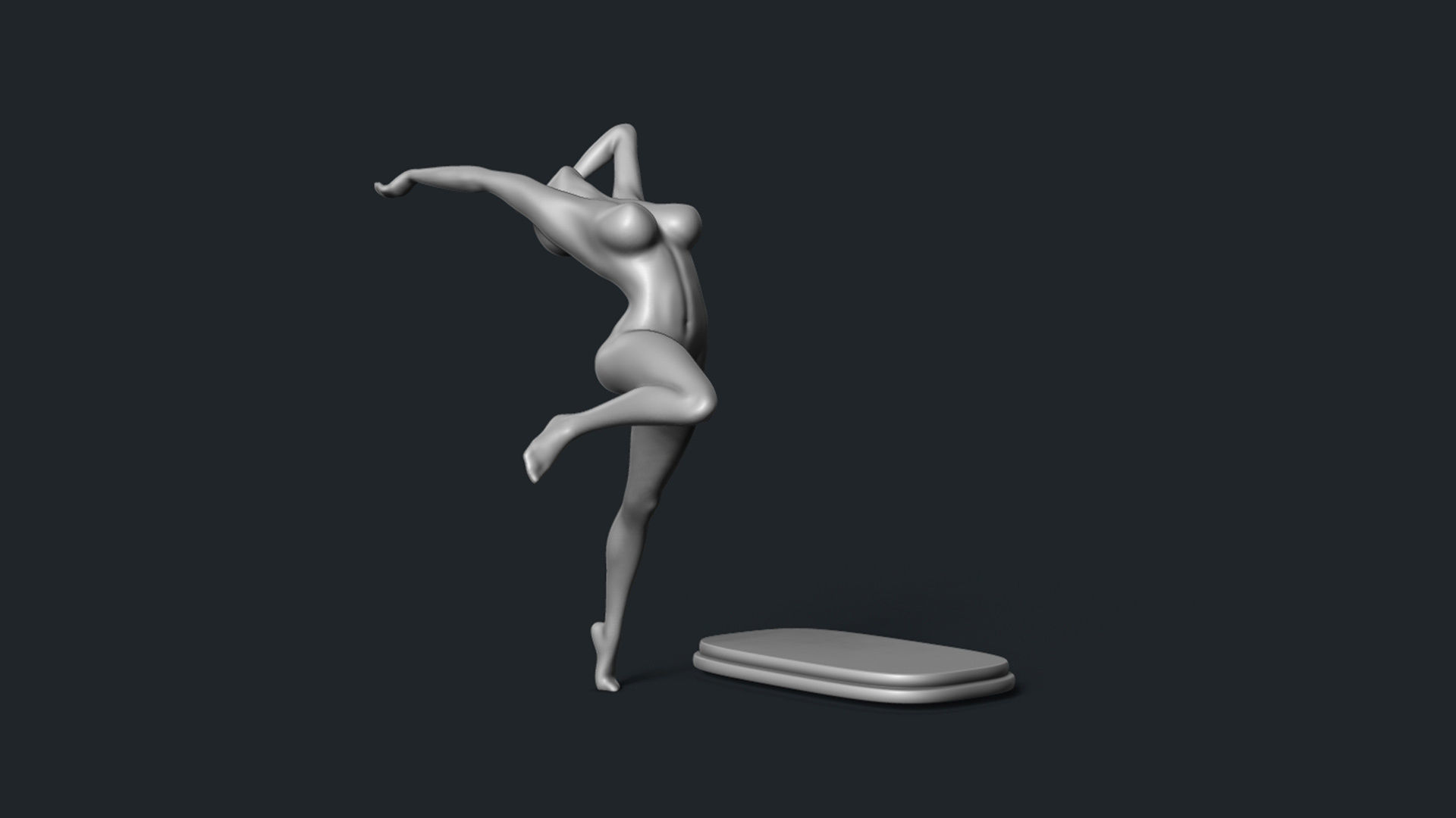 Female Dancer 3D print model_16