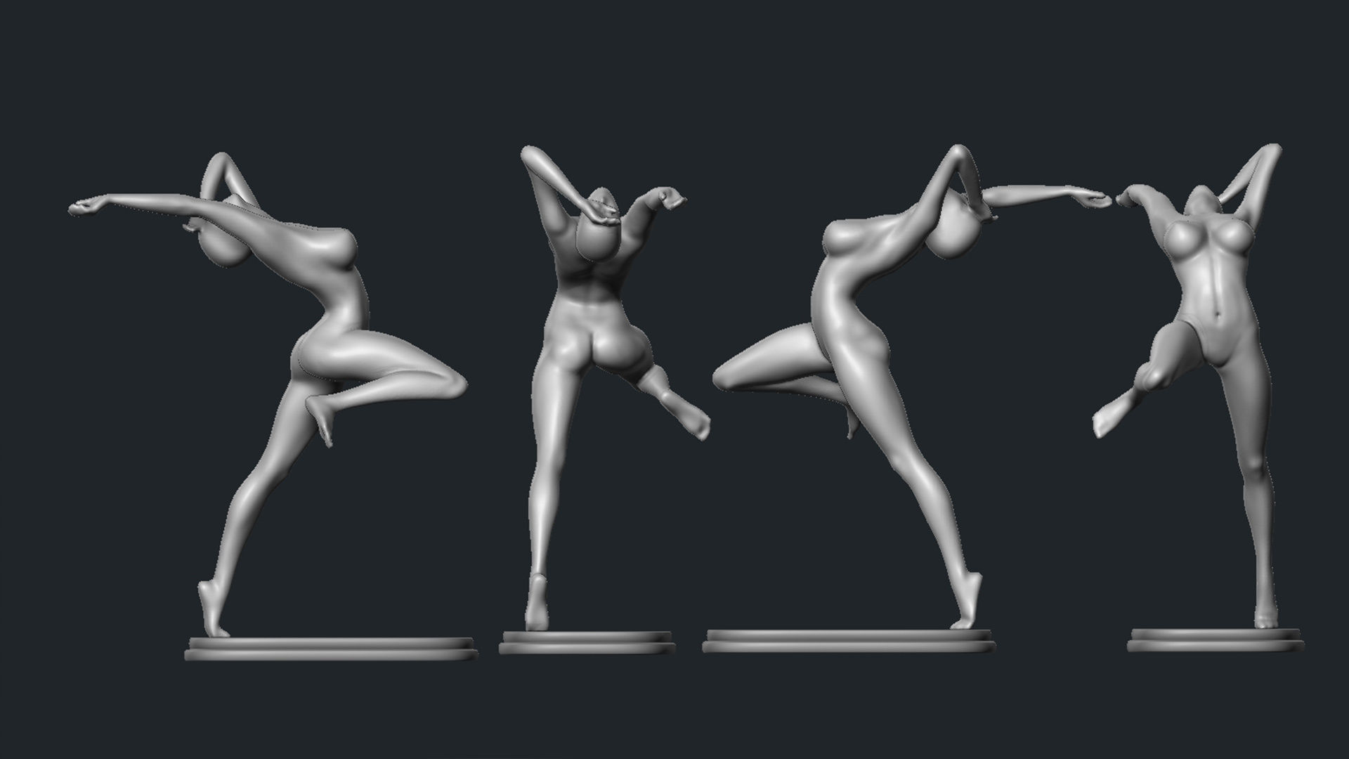 Female Dancer 3D print model_5