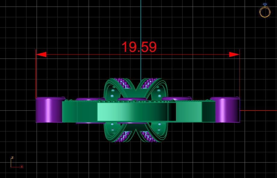 J letter pendant 3D print model_14