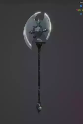 Medieval Axe  warrior low poly