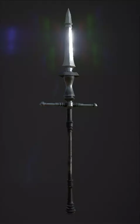 Medieval Lance Warrior  LowPoly Low-poly 3D model_0