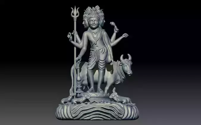 God Datatrey with animals 3D print model
