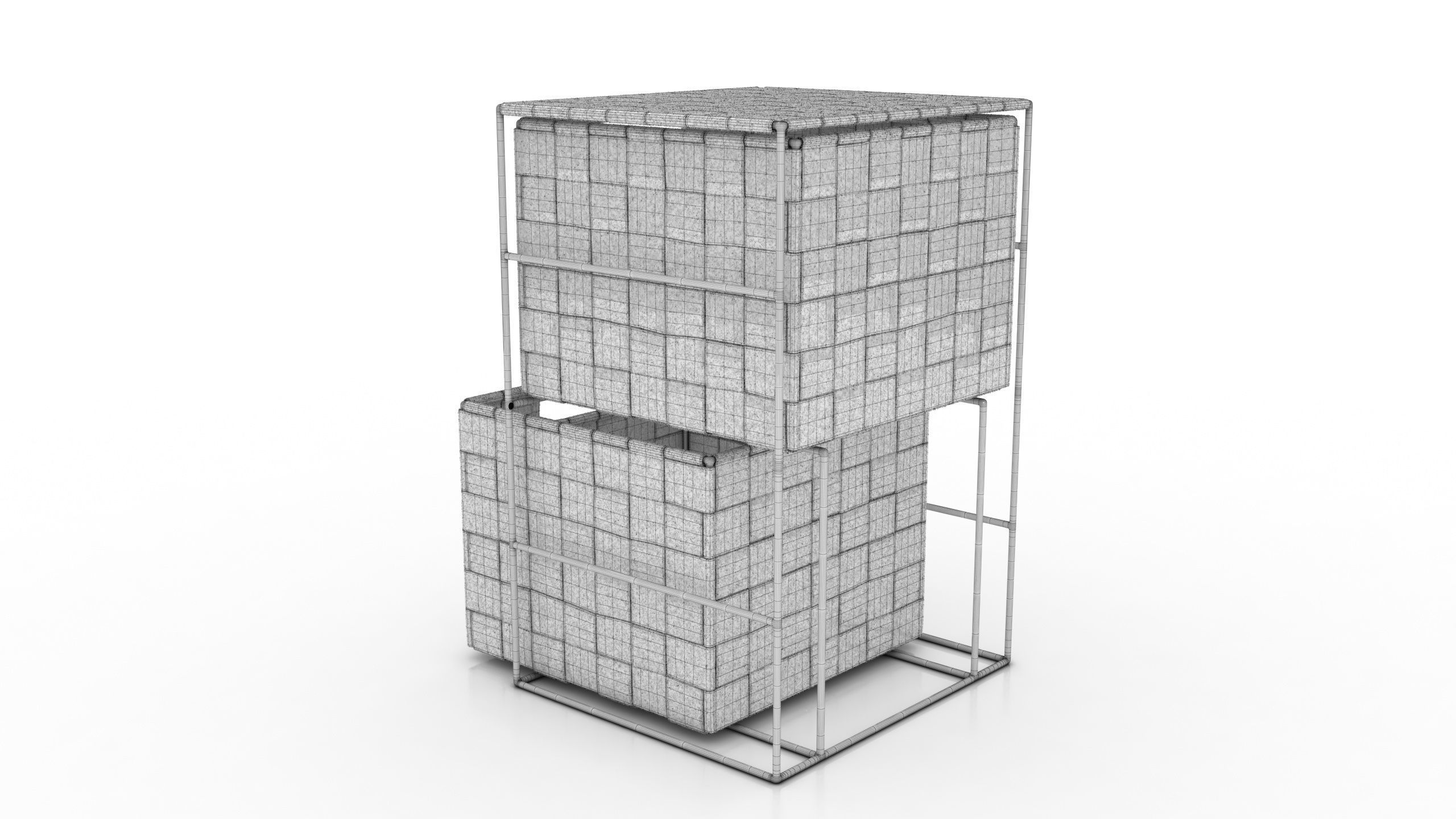 Bathroom Cabinet Low-poly 3D model_14