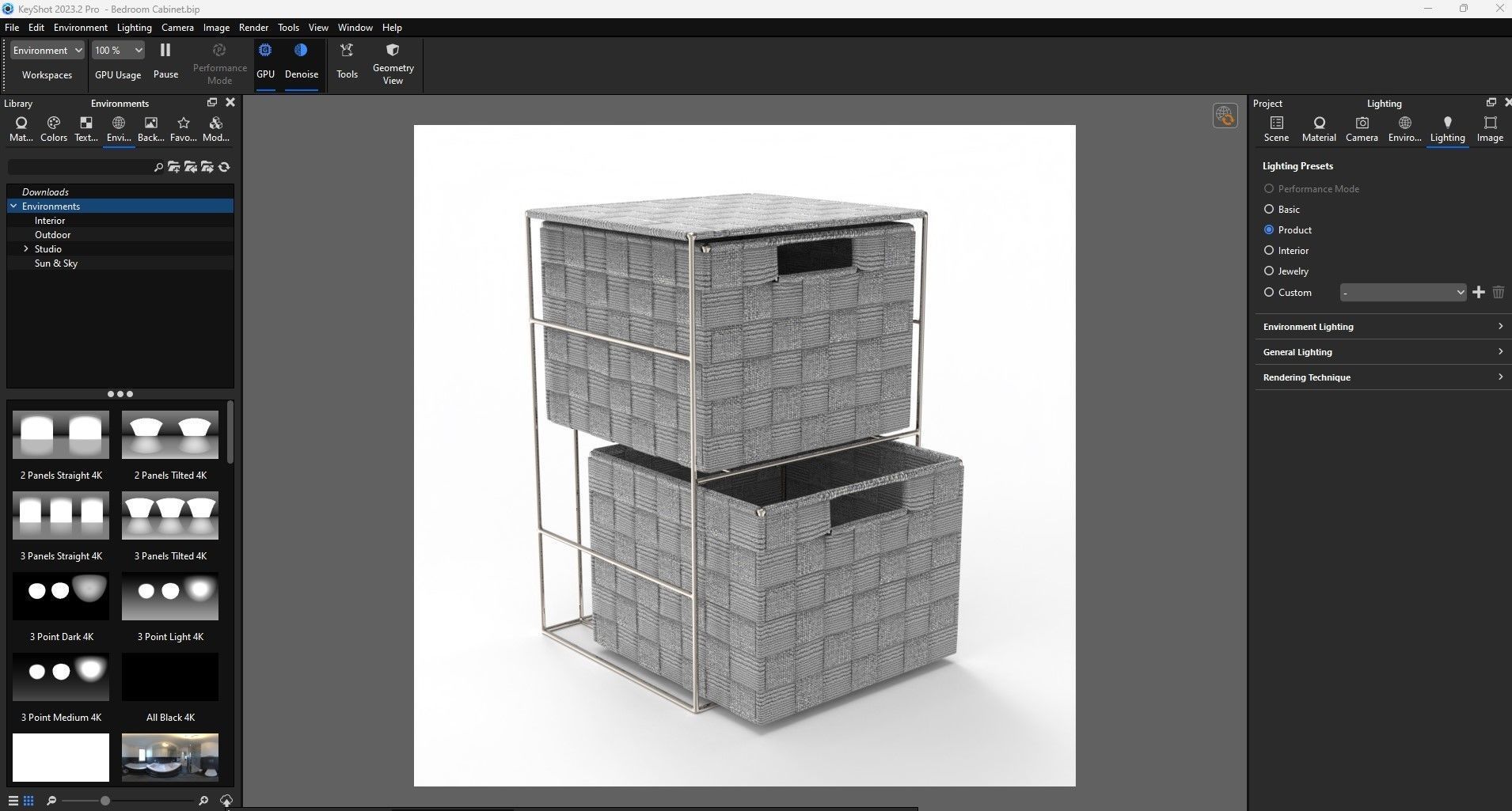 Bathroom Cabinet Low-poly 3D model_19