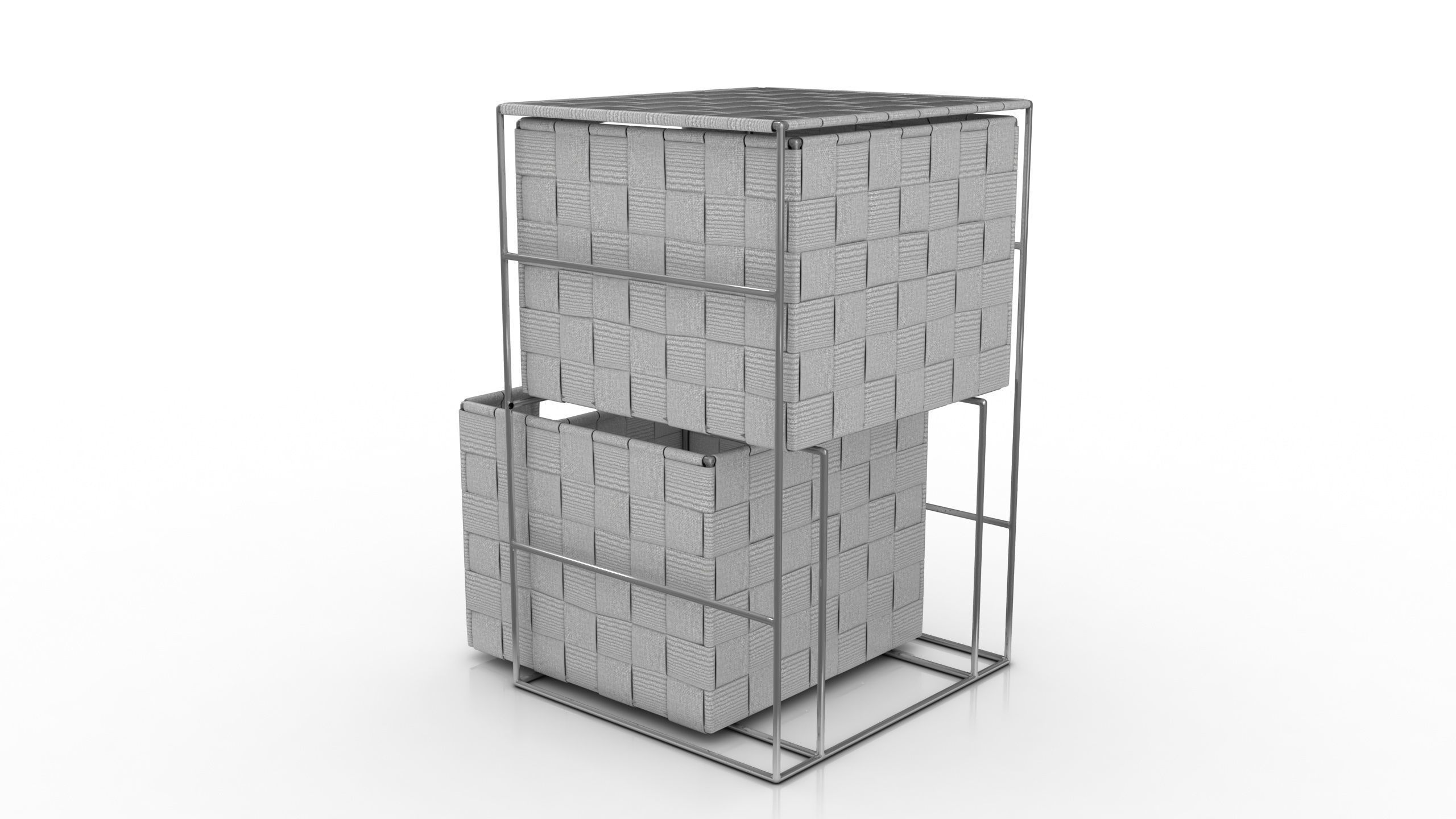 Bathroom Cabinet Low-poly 3D model_5