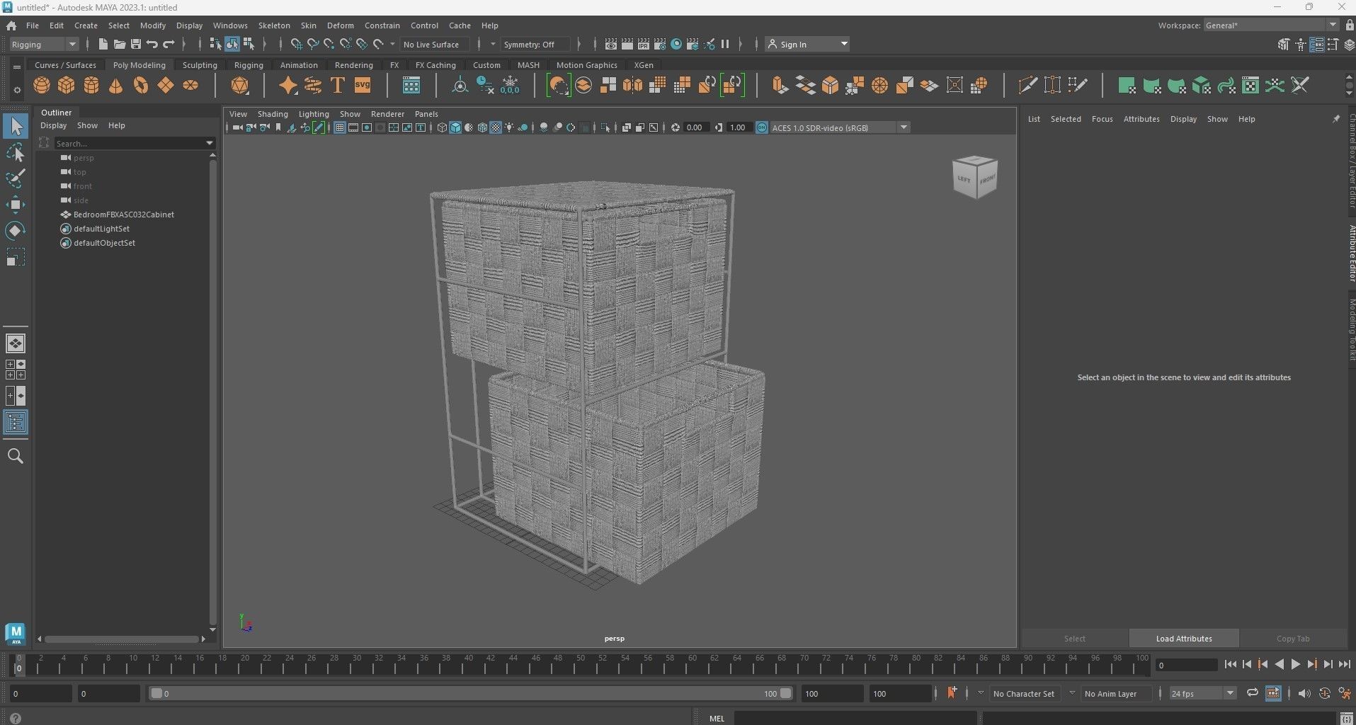 Bathroom Cabinet Low-poly 3D model_21