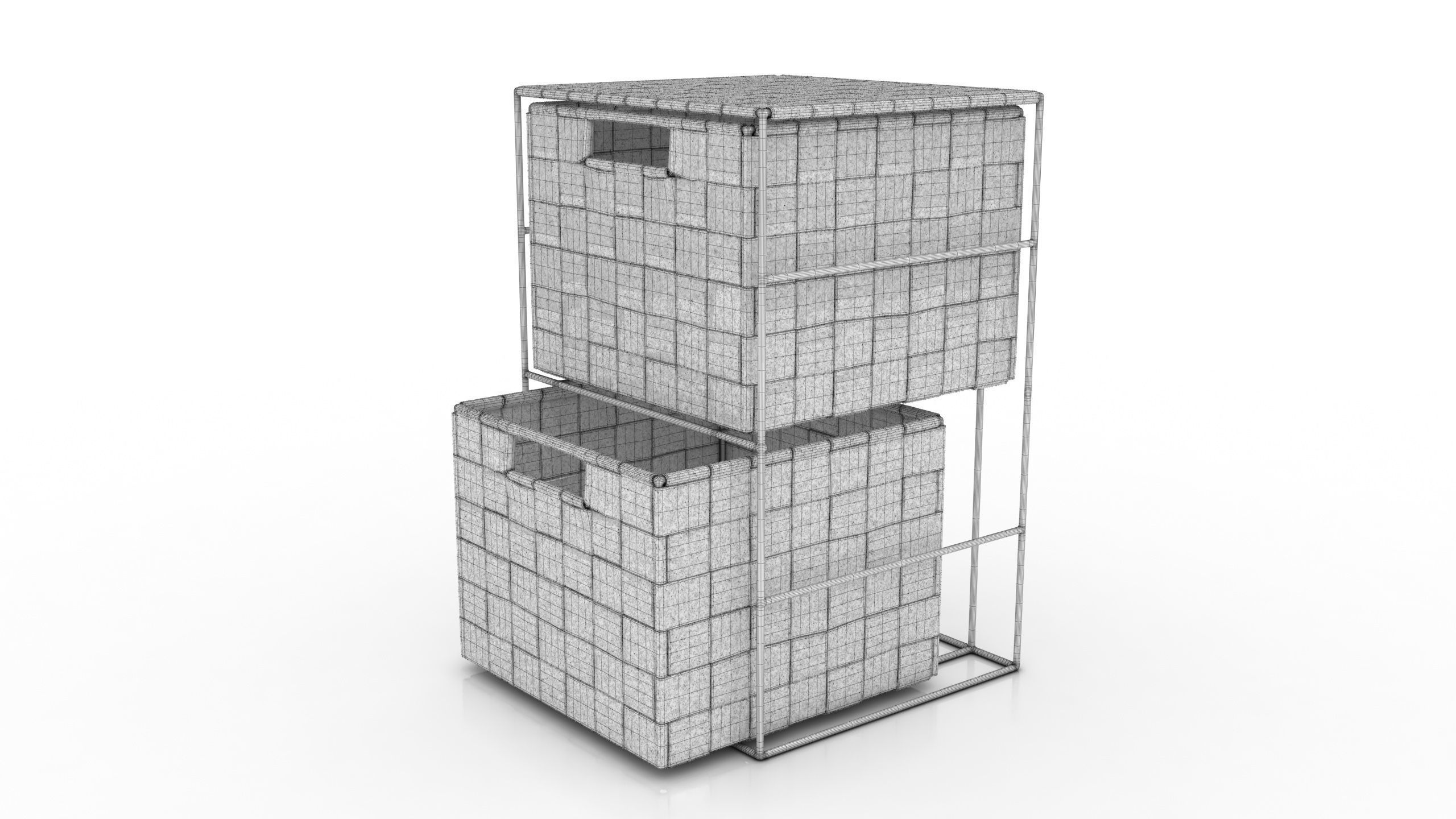 Bathroom Cabinet Low-poly 3D model_12