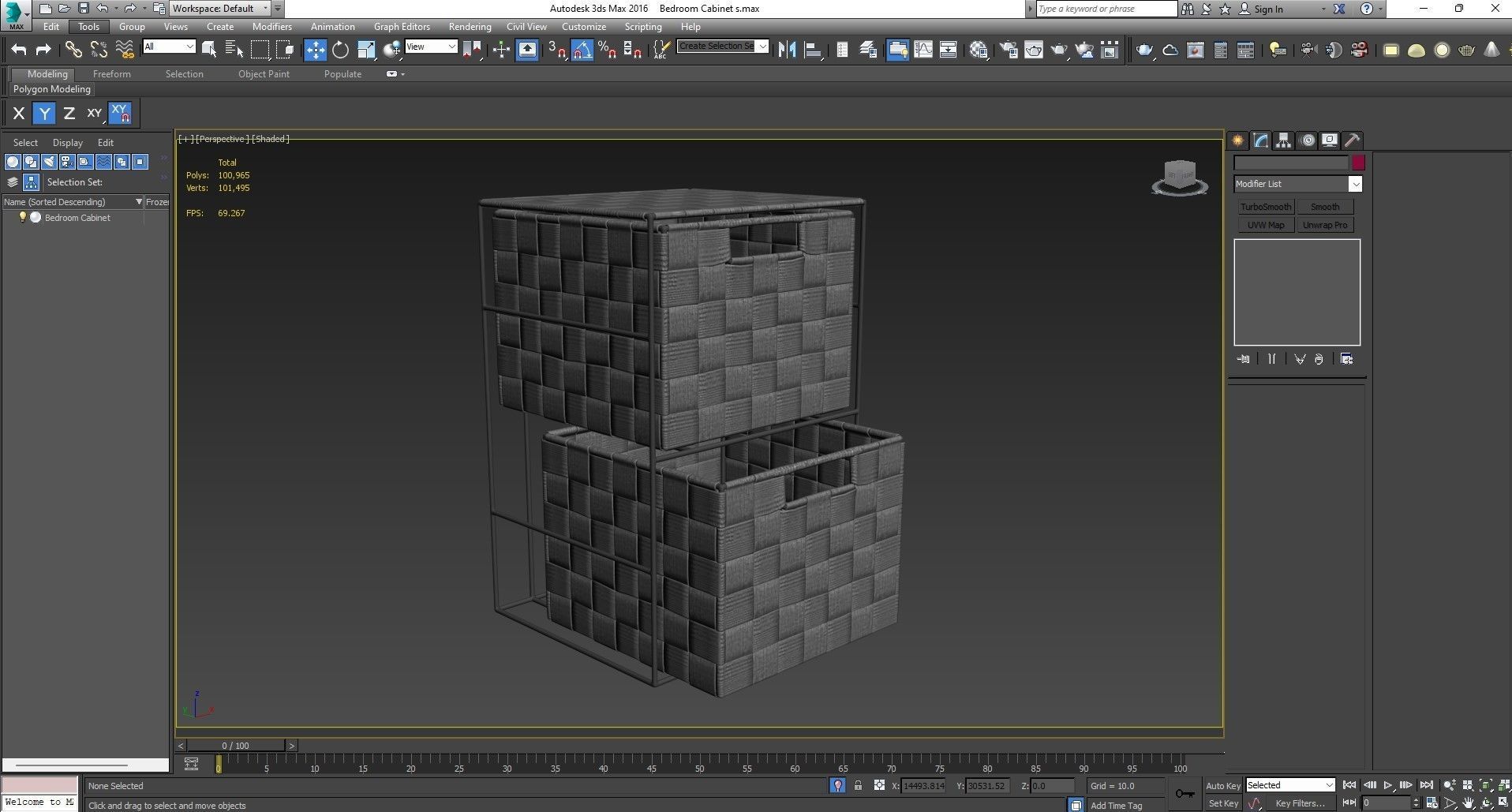 Bathroom Cabinet Low-poly 3D model_20