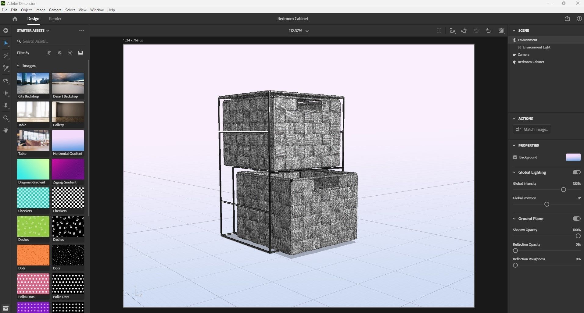 Bathroom Cabinet Low-poly 3D model_16
