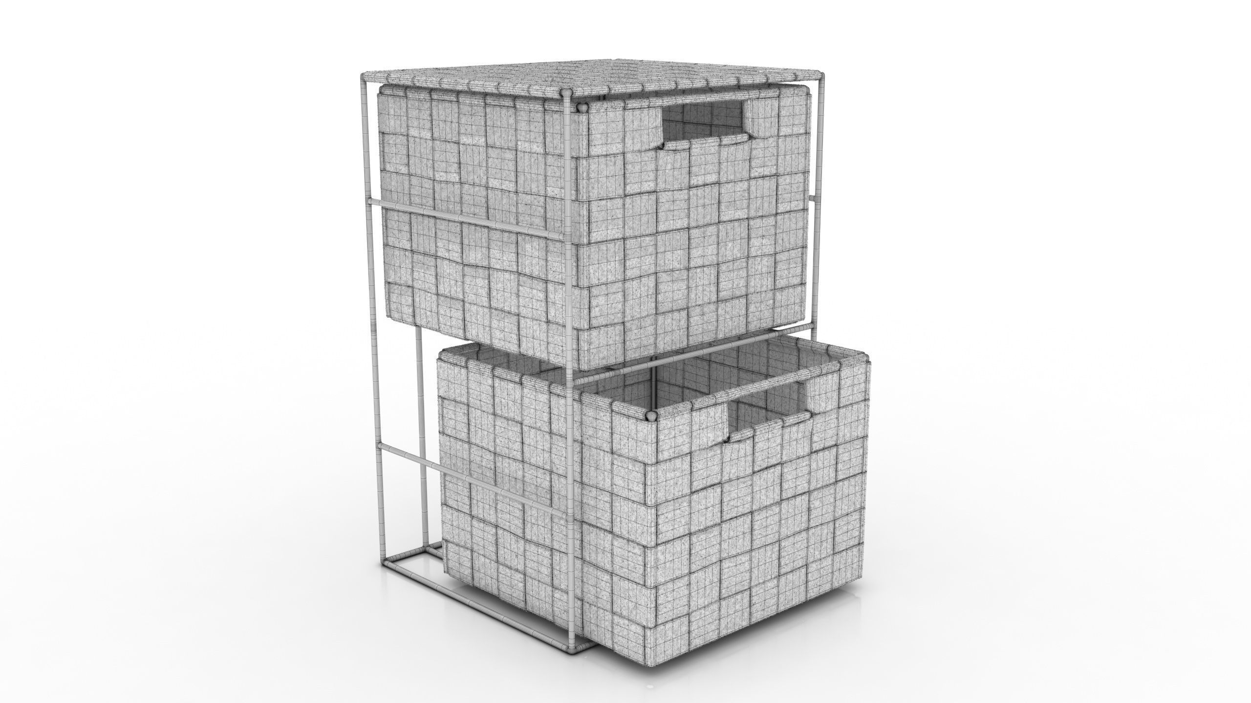 Bathroom Cabinet Low-poly 3D model_10