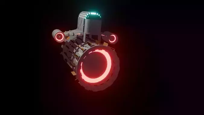 Spaceship for sale Low-poly 3D model
